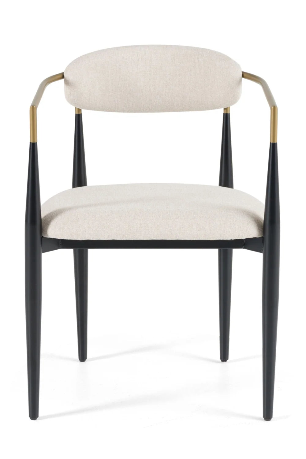 Luxury Gold-Armed Modern Dining Armchair European Style for Villa