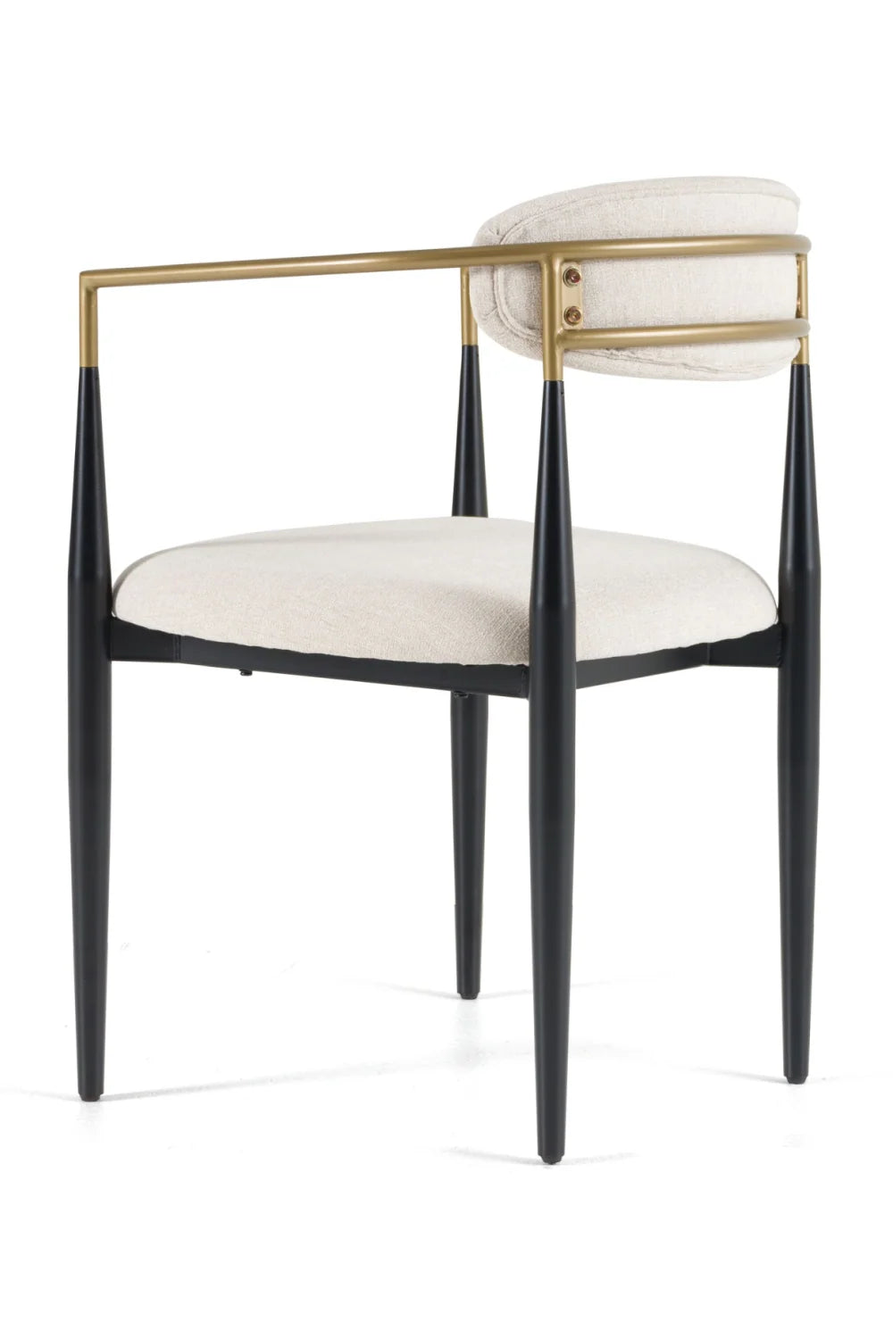 Luxury Gold-Armed Modern Dining Armchair European Style for Villa