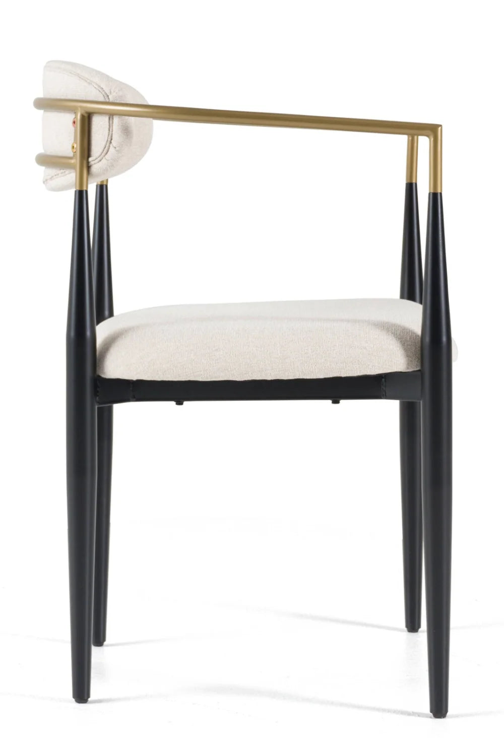 Luxury Gold-Armed Modern Dining Armchair European Style for Villa