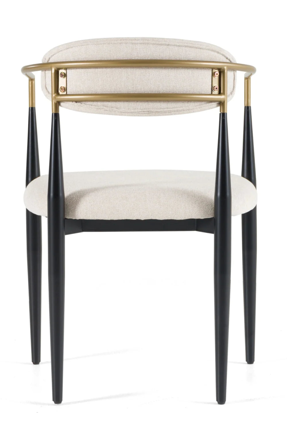 Luxury Gold-Armed Modern Dining Armchair European Style for Villa