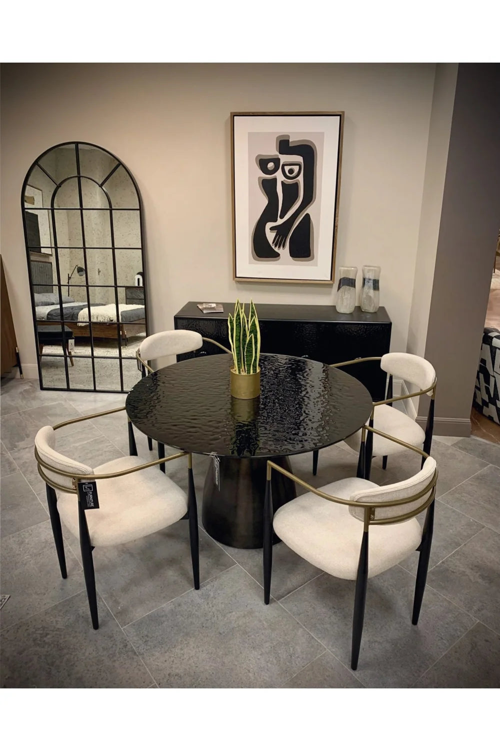 Luxury Gold-Armed Modern Dining Armchair European Style for Villa