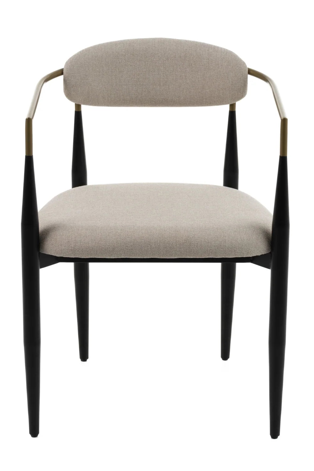 Luxury Gold-Armed Modern Dining Armchair European Style for Villa