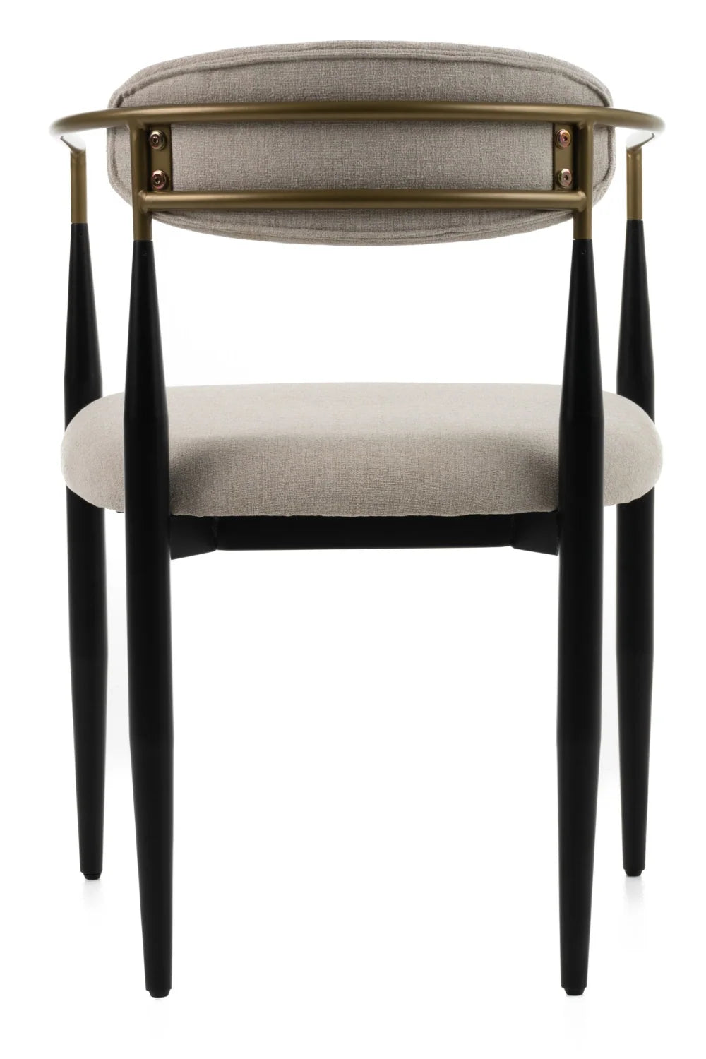 Luxury Gold-Armed Modern Dining Armchair European Style for Villa