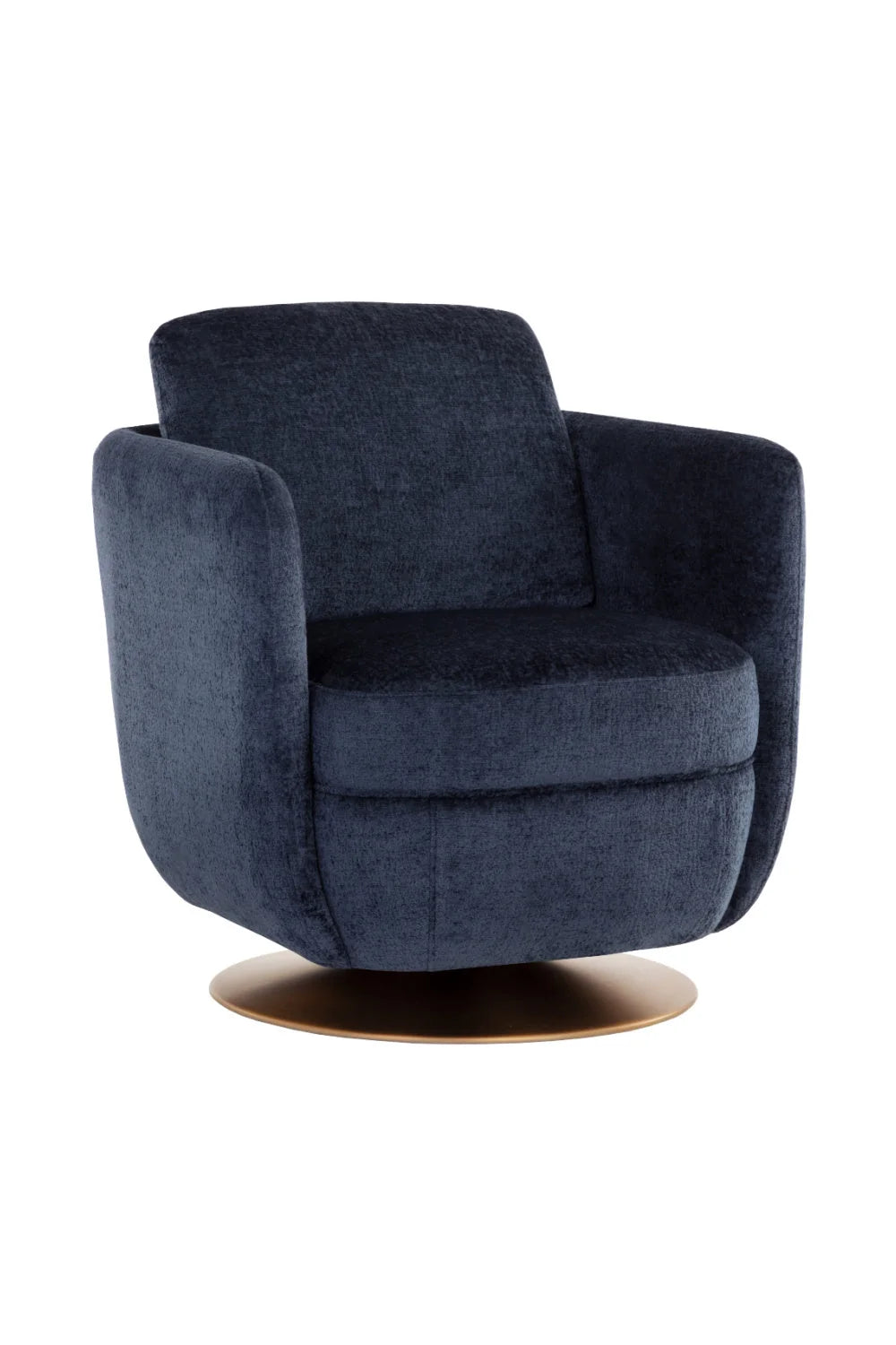 Luxury Gold Base Swivel Lounge Chair Modern Italian Style for Villa