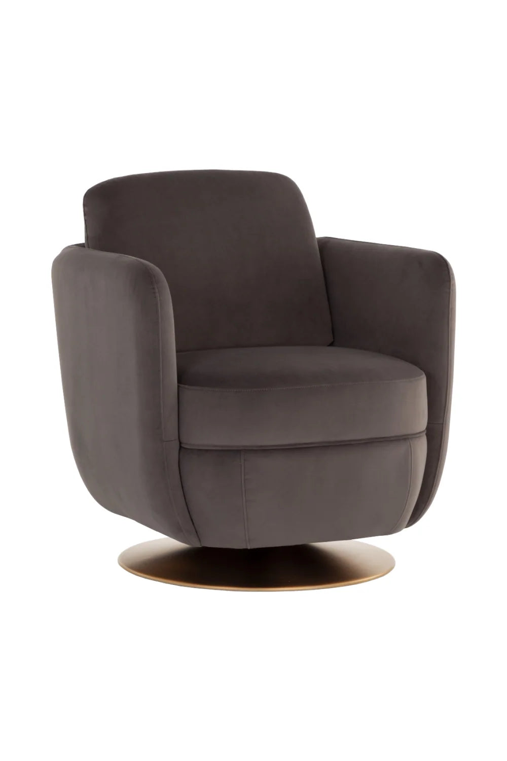 Luxury Gold Base Swivel Lounge Chair Modern Italian Style for Villa