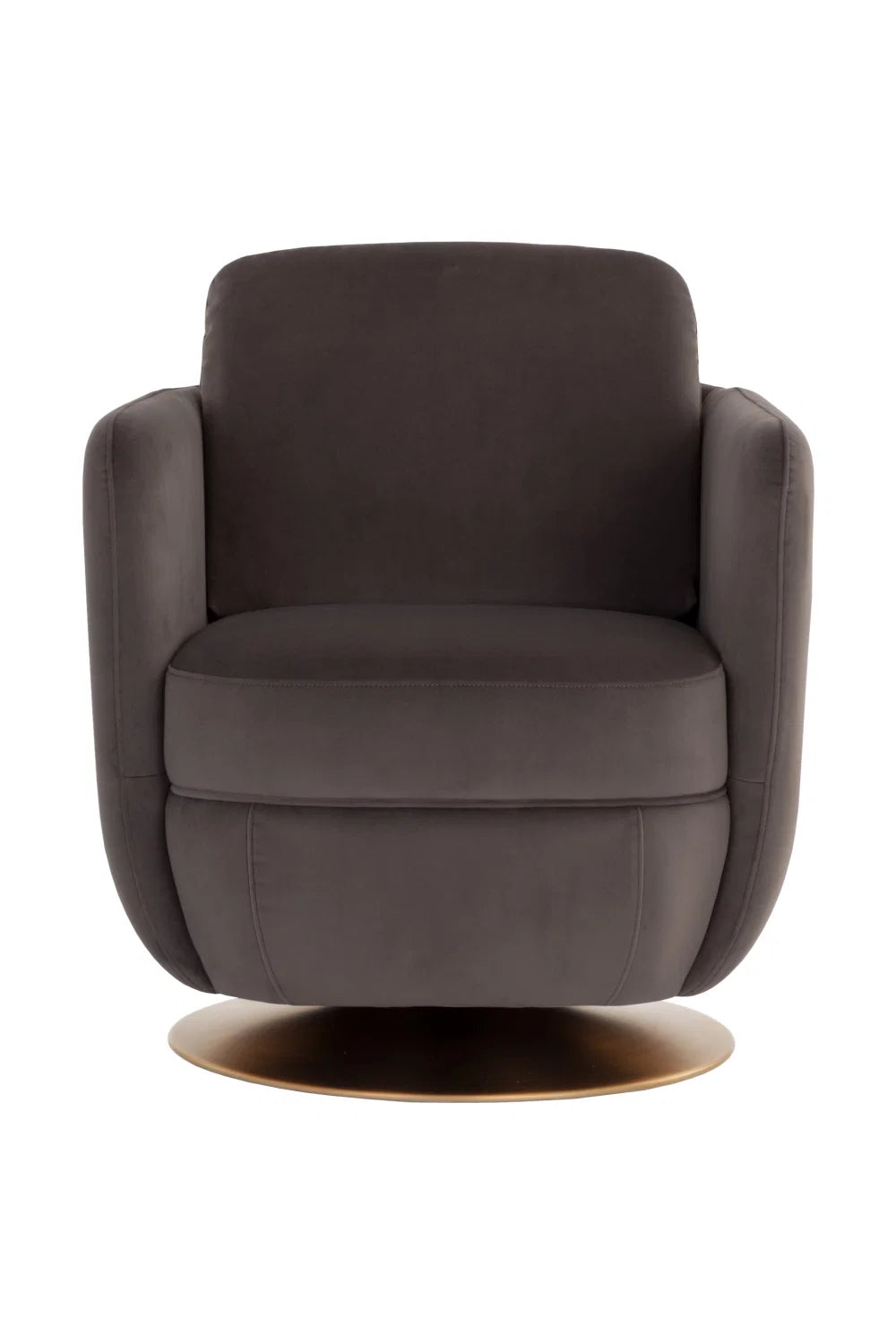 Luxury Gold Base Swivel Lounge Chair Modern Italian Style for Villa