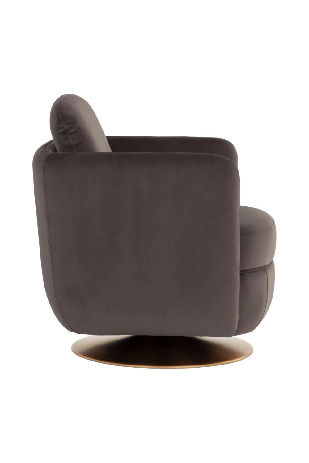Luxury Gold Base Swivel Lounge Chair Modern Italian Style for Villa