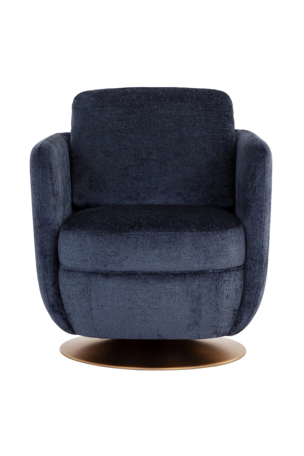 Luxury Gold Base Swivel Lounge Chair Modern Italian Style for Villa