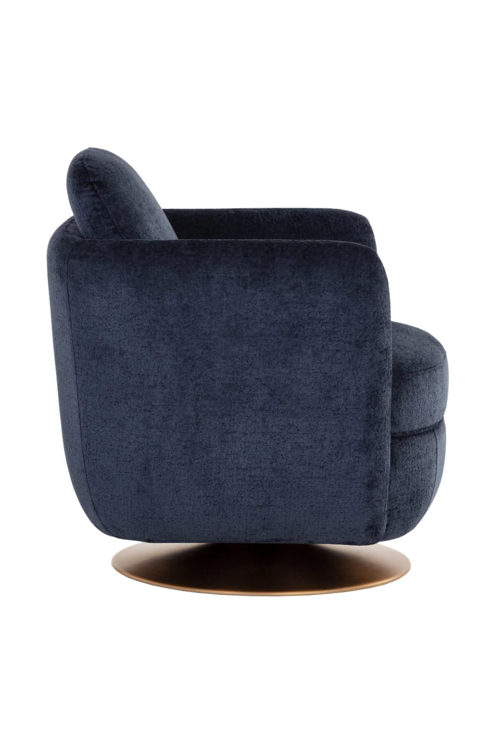 Luxury Gold Base Swivel Lounge Chair Modern Italian Style for Villa