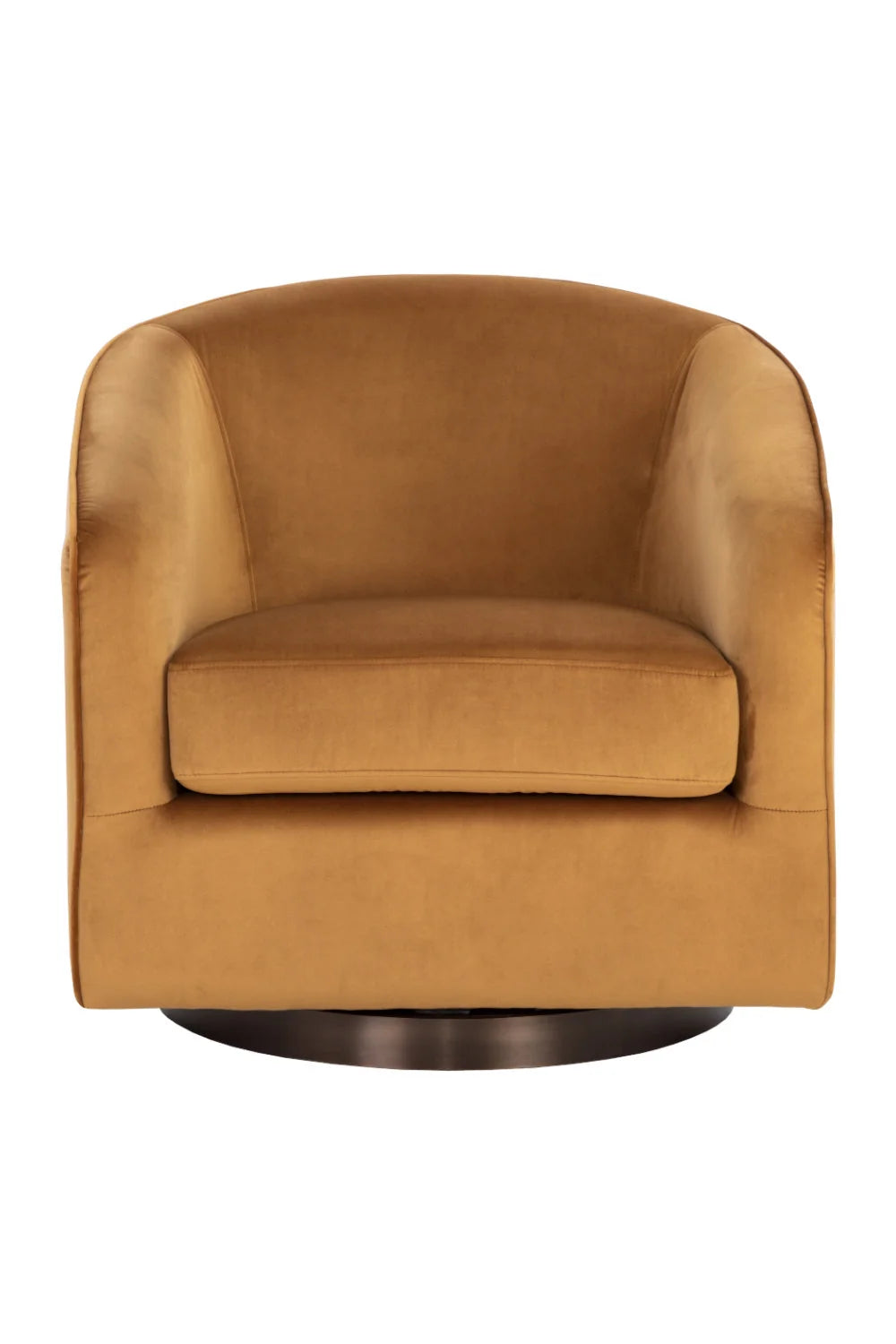 Luxury Gold Fabric Swivel Lounge Chair Modern European Style for Villa