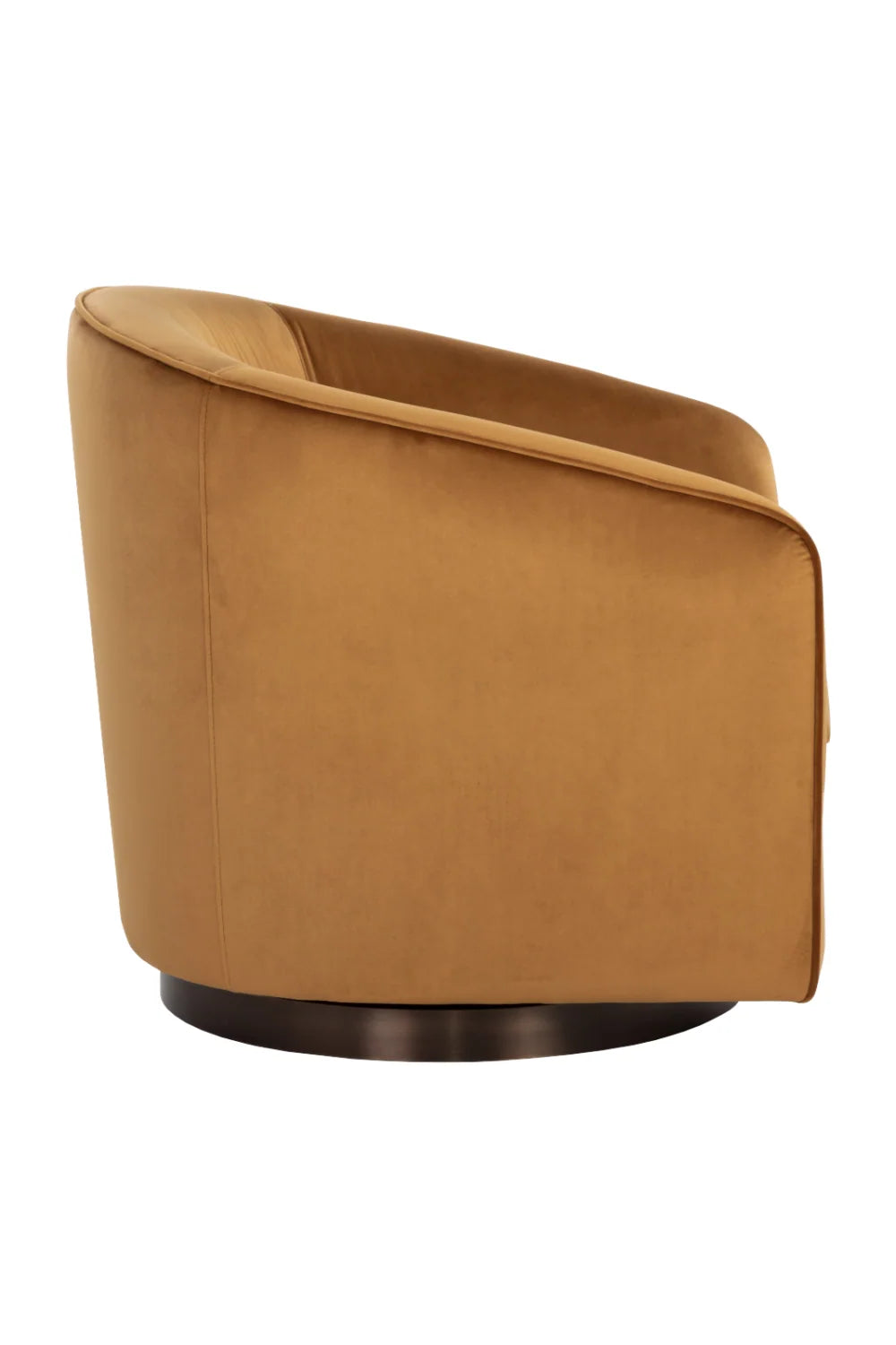 Luxury Gold Fabric Swivel Lounge Chair Modern European Style for Villa
