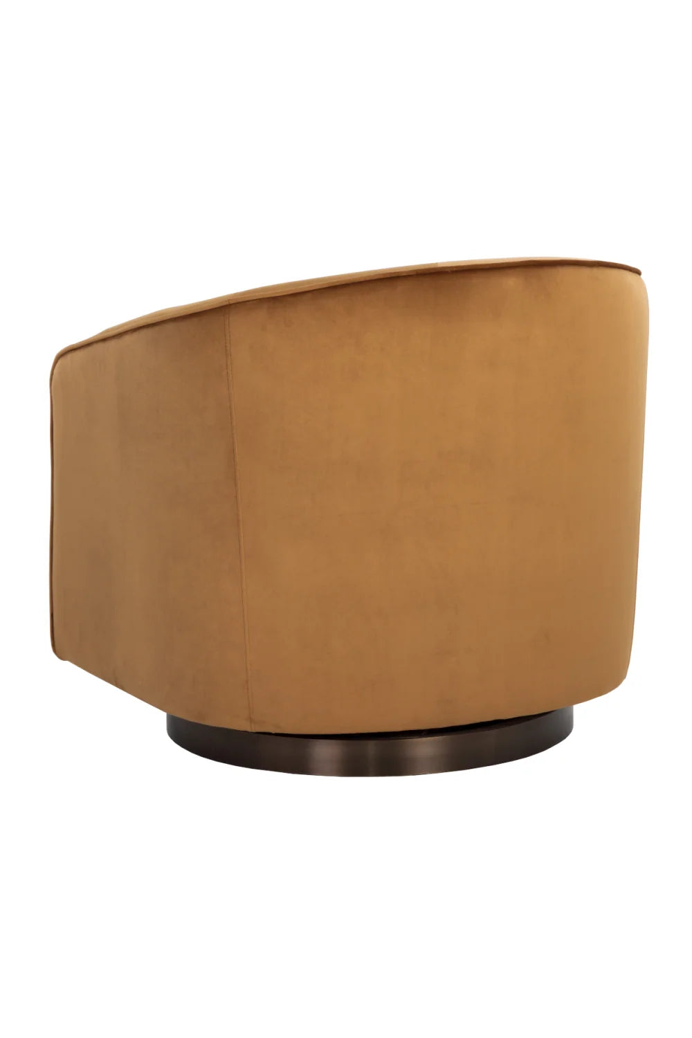 Luxury Gold Fabric Swivel Lounge Chair Modern European Style for Villa