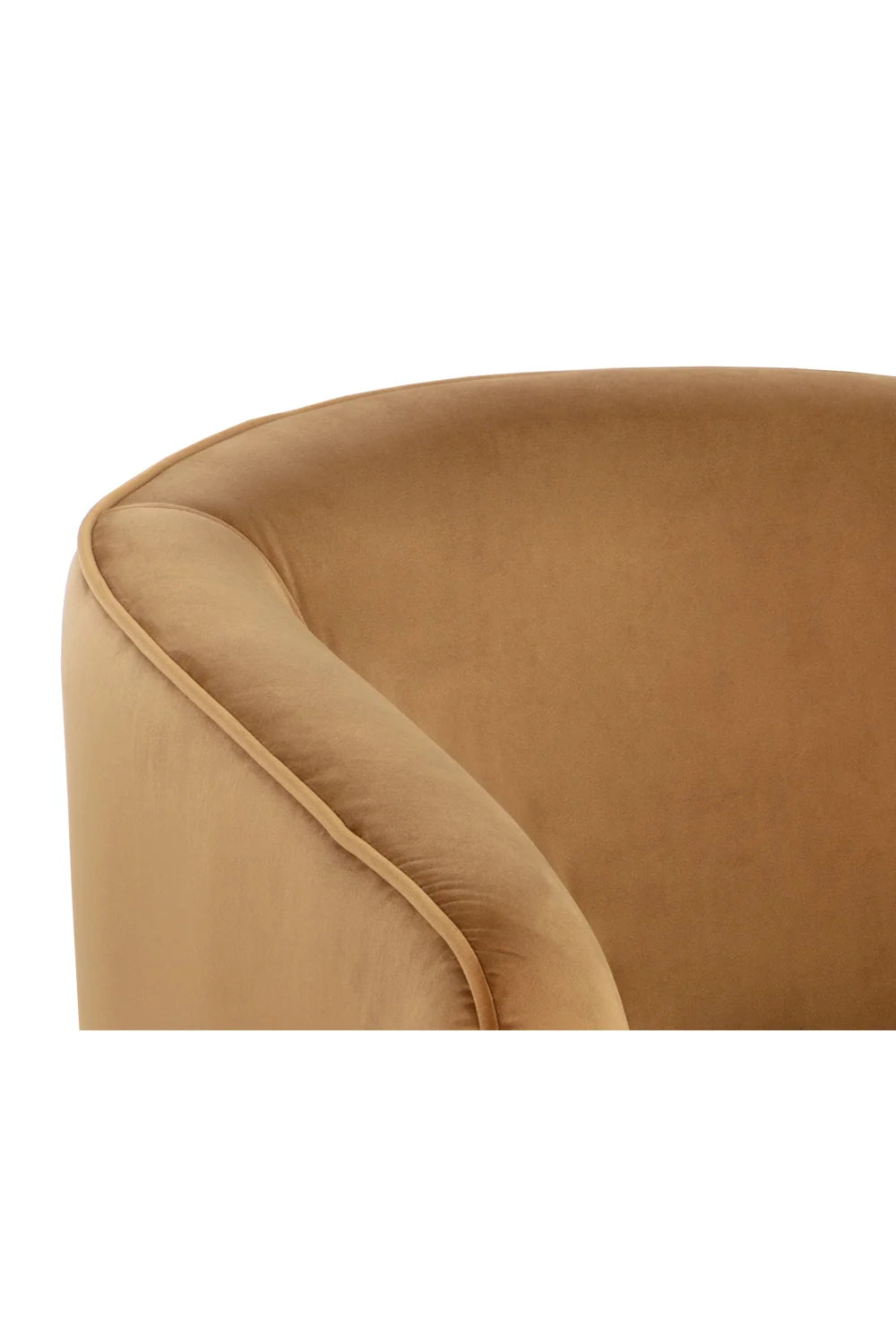 Luxury Gold Fabric Swivel Lounge Chair Modern European Style for Villa
