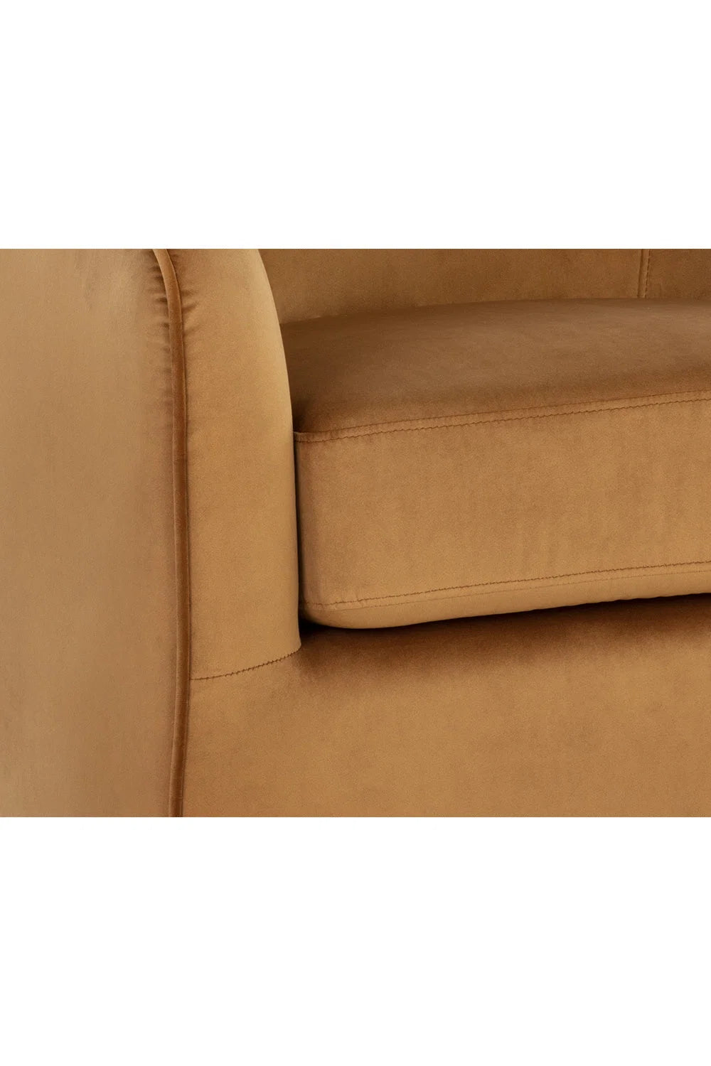 Luxury Gold Fabric Swivel Lounge Chair Modern European Style for Villa