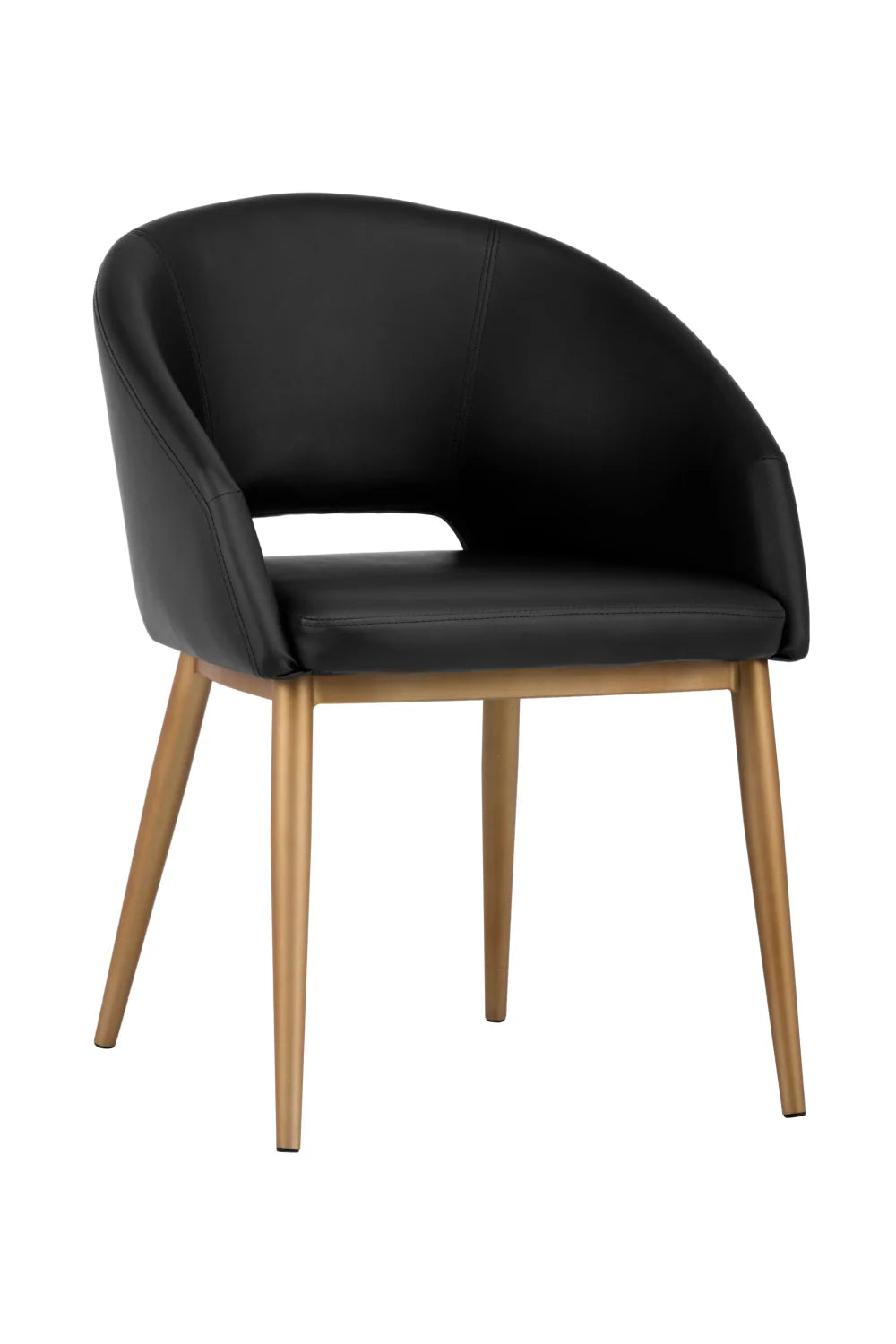 Luxury Gold Frame Barrel Dining Chair European Style for Villa