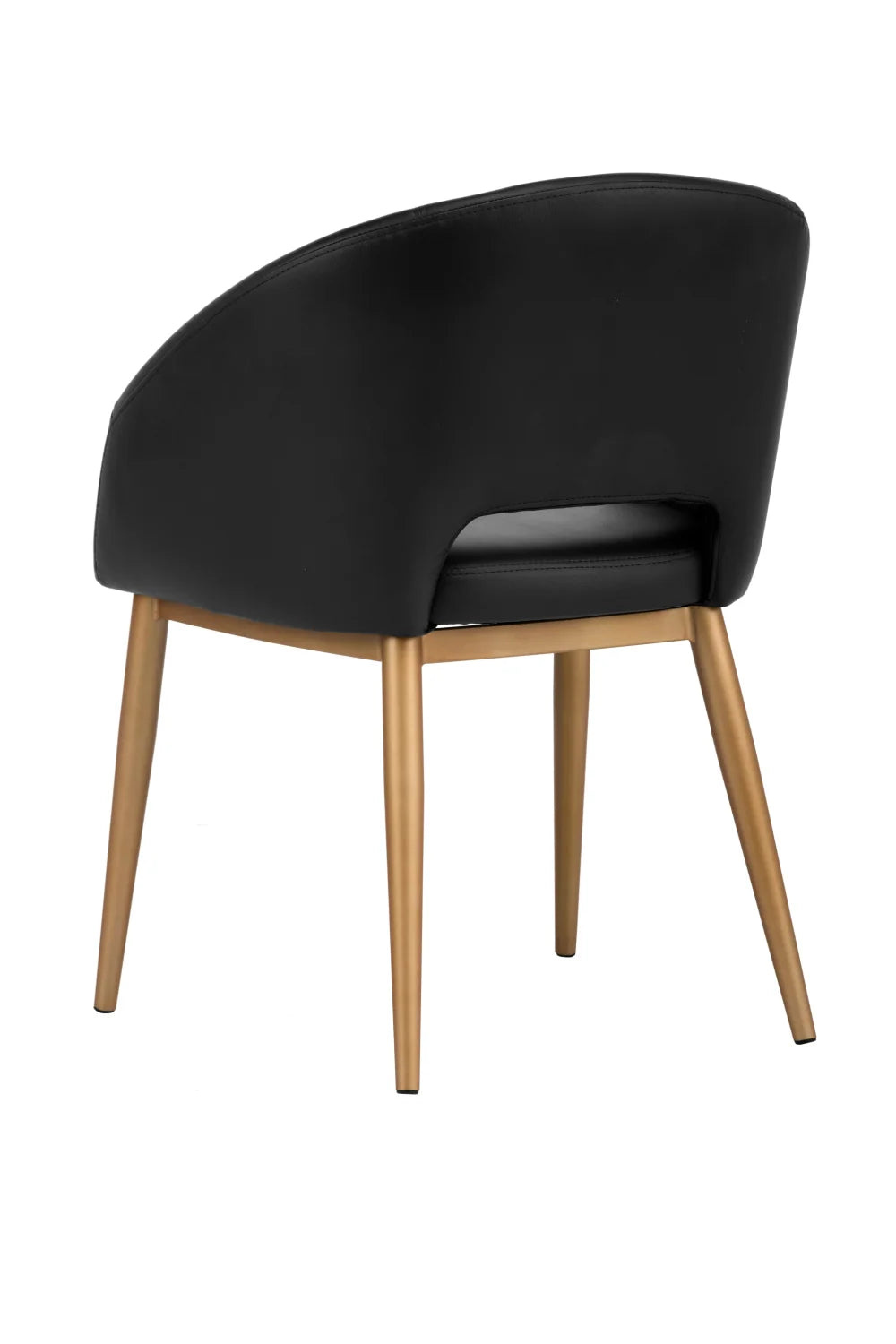 Luxury Gold Frame Barrel Dining Chair European Style for Villa