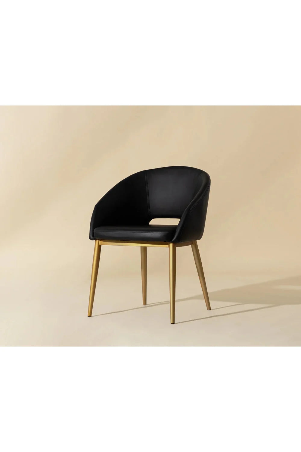Luxury Gold Frame Barrel Dining Chair European Style for Villa
