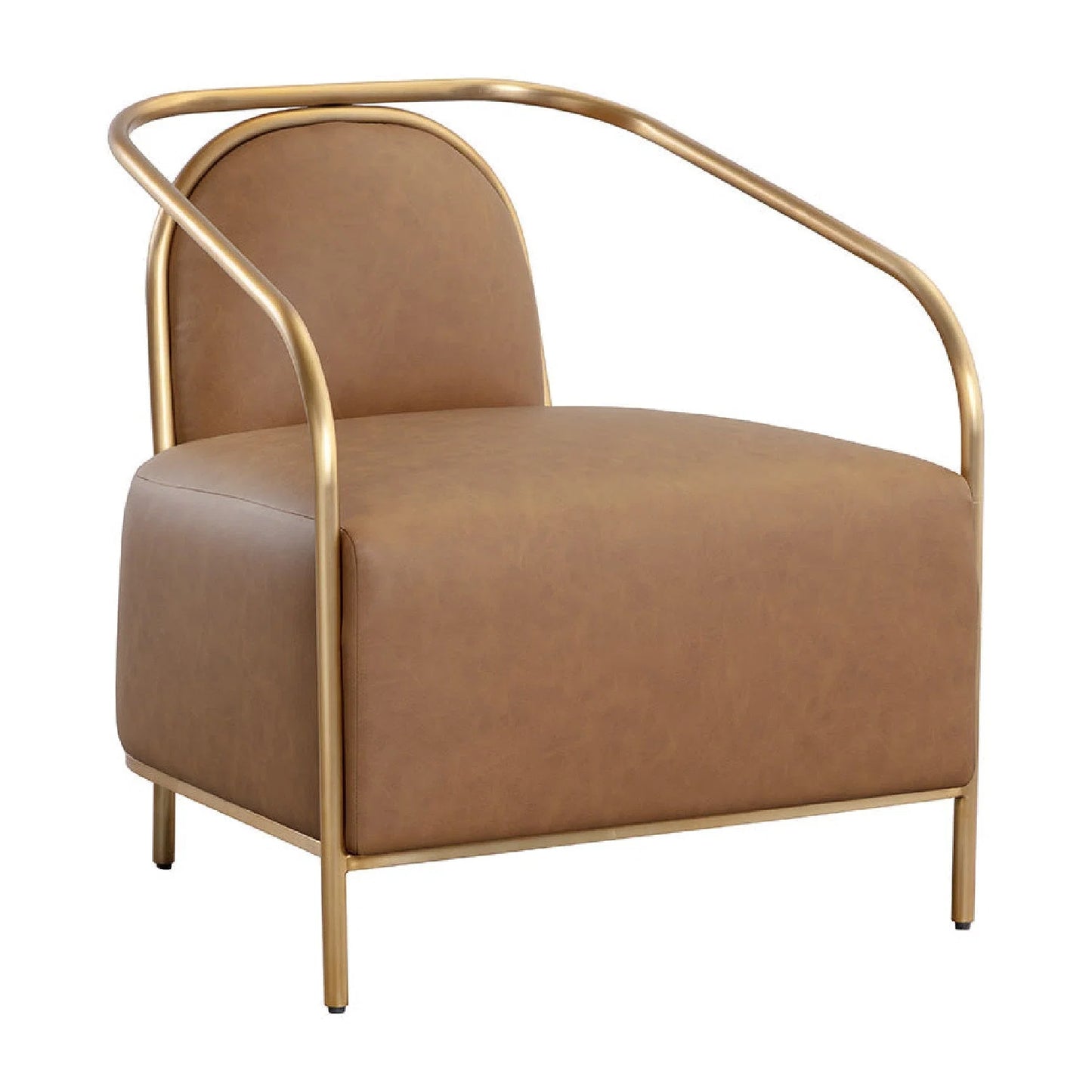 Luxury Gold Frame Lounge Chair Modern Italian Style for Villa