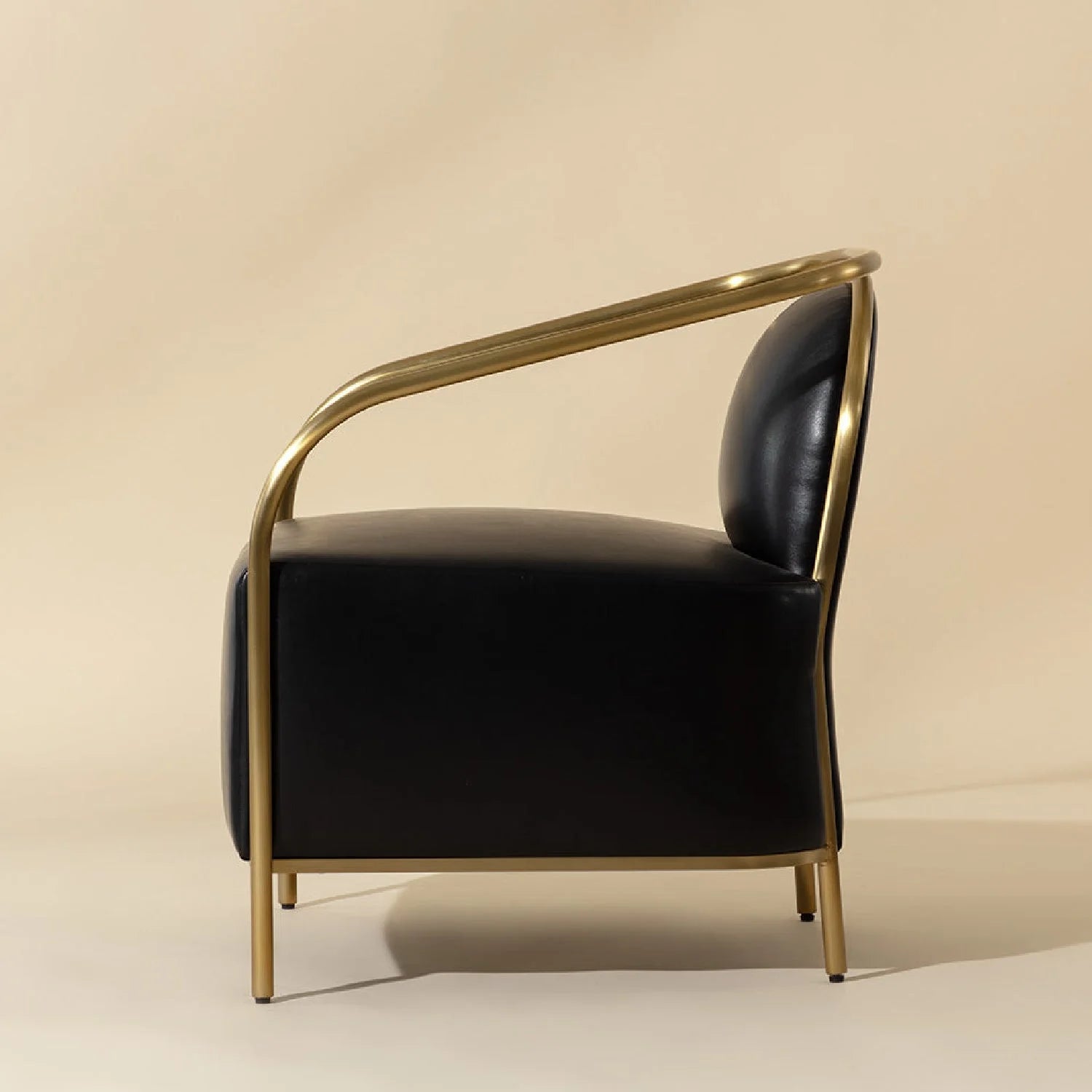 Luxury Gold Frame Lounge Chair Modern Italian Style for Villa
