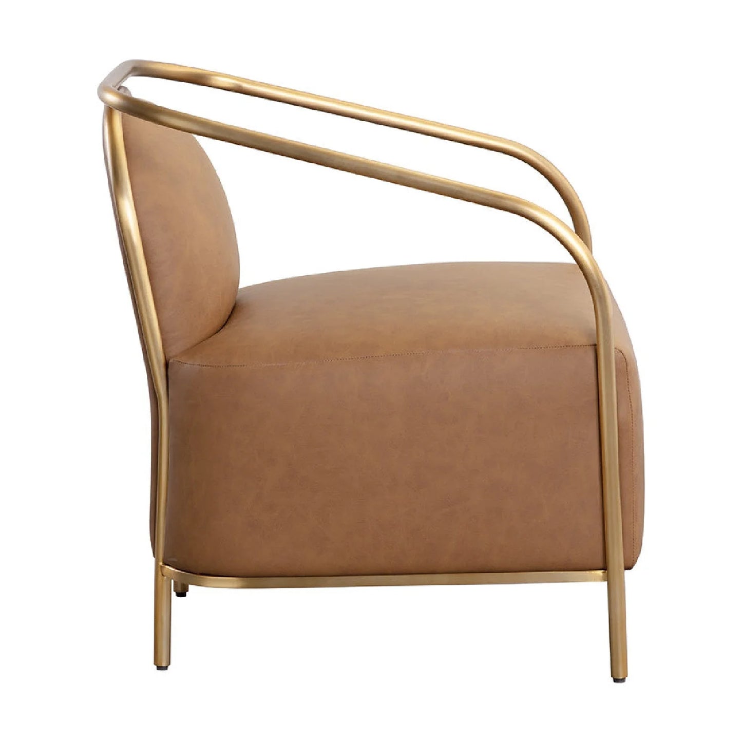 Luxury Gold Frame Lounge Chair Modern Italian Style for Villa