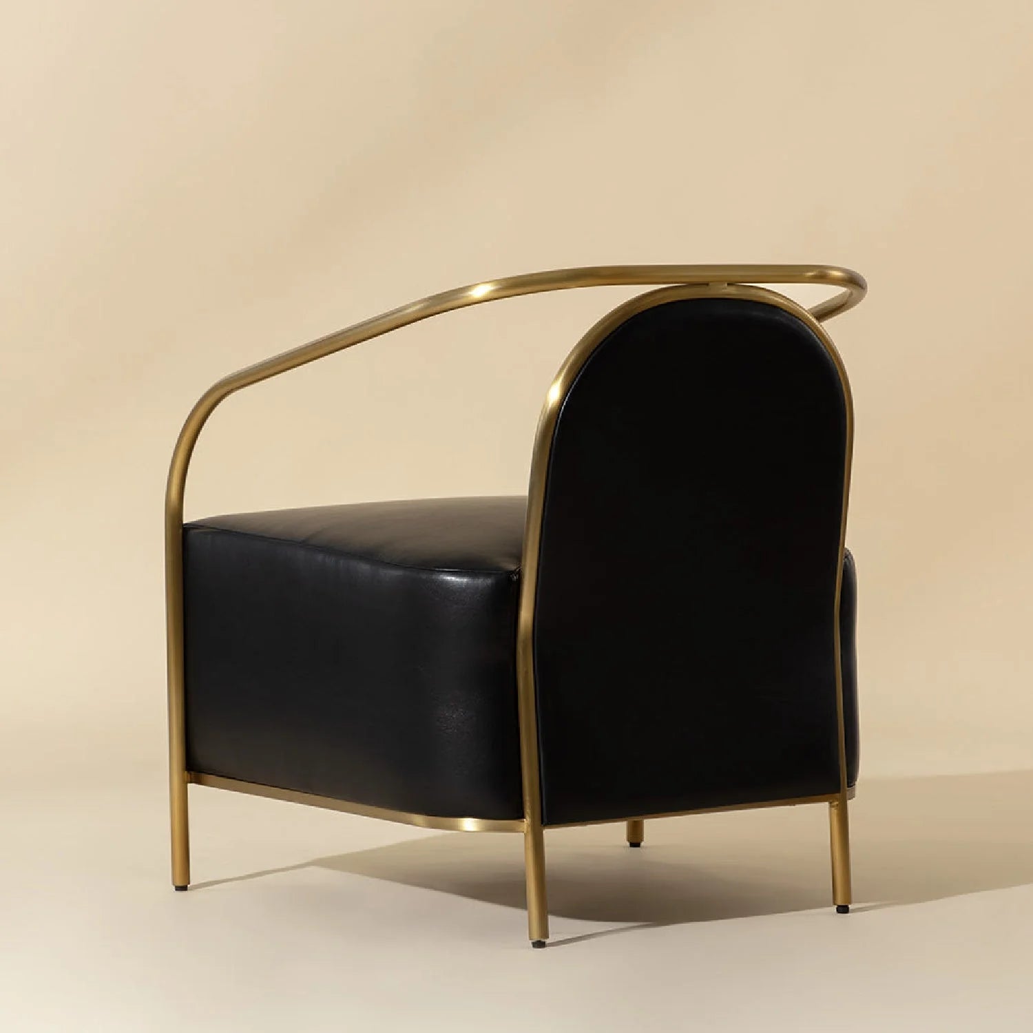 Luxury Gold Frame Lounge Chair Modern Italian Style for Villa