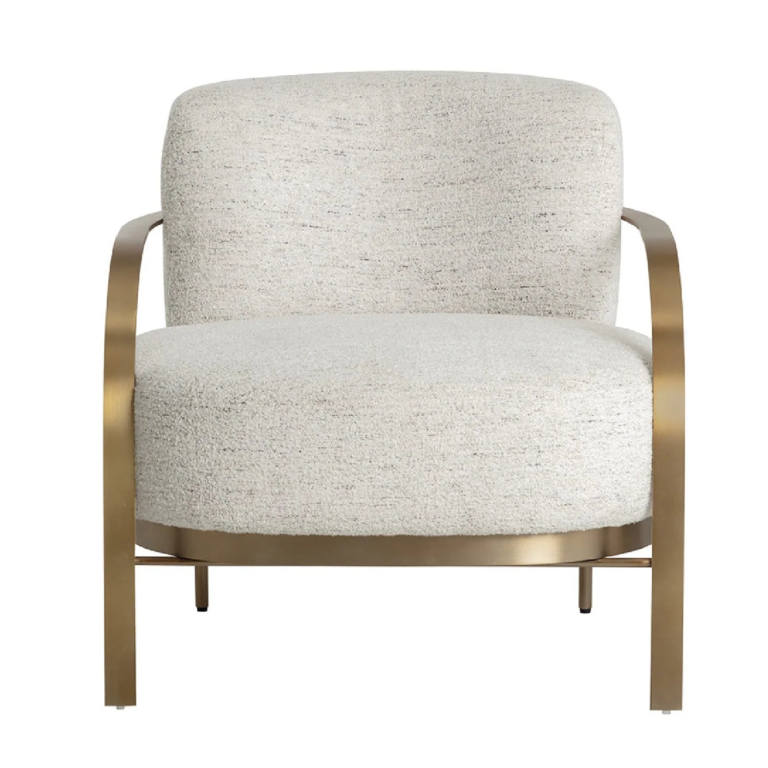Luxury Gold Framed Fabric Lounge Chair European Style for Villa