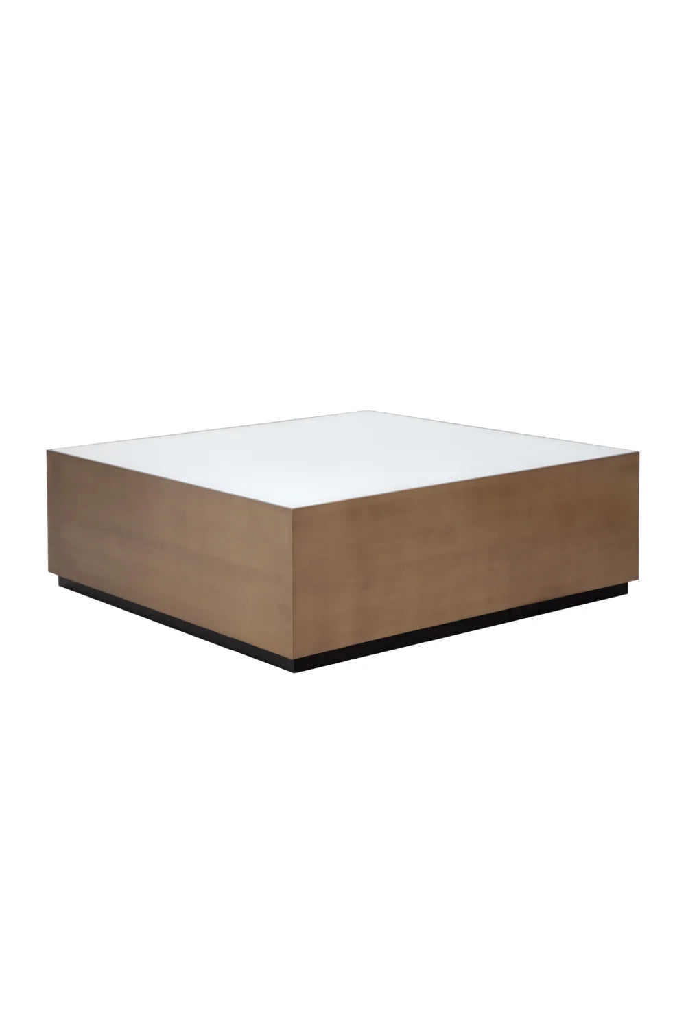 Luxury Gold Framed Glass Coffee Table Modern Italian Style for Villa
