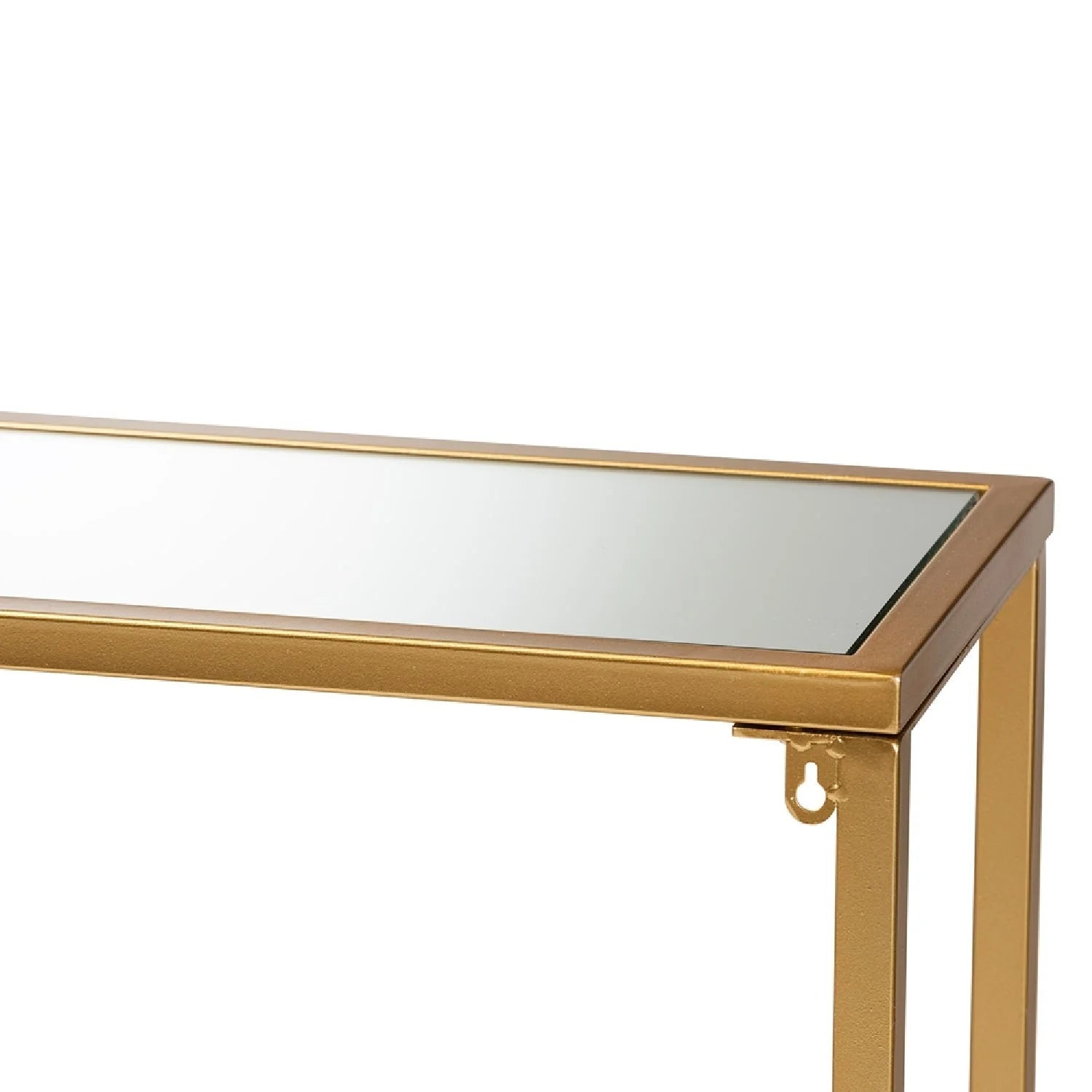 Luxury Gold Framed Glass Console Table Modern Italian Style for Villa