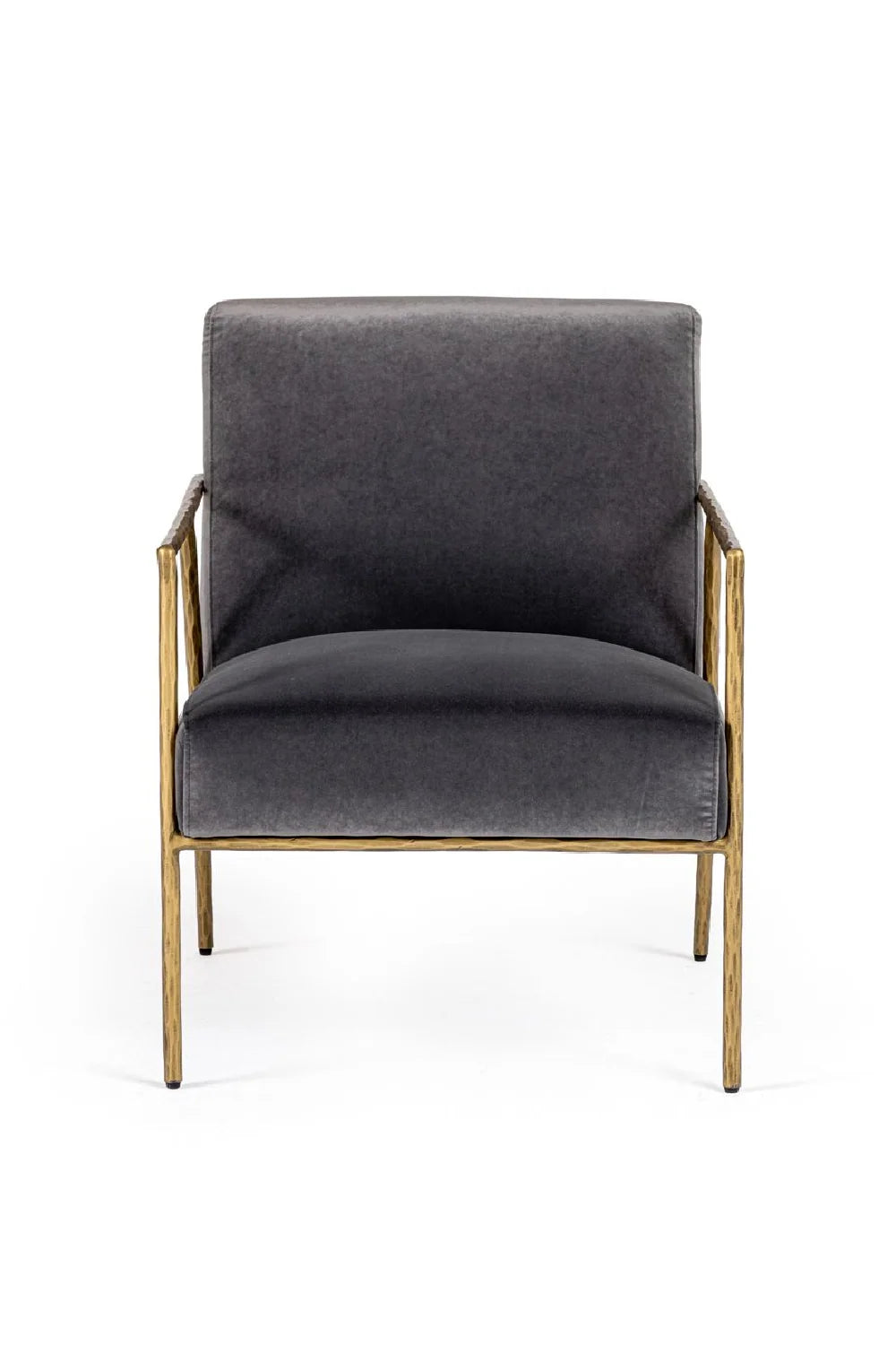 Luxury Gold Framed Velvet Accent Chair European Style for Villa