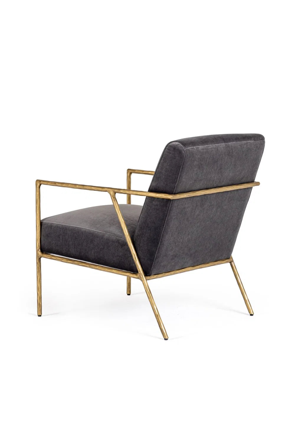 Luxury Gold Framed Velvet Accent Chair European Style for Villa