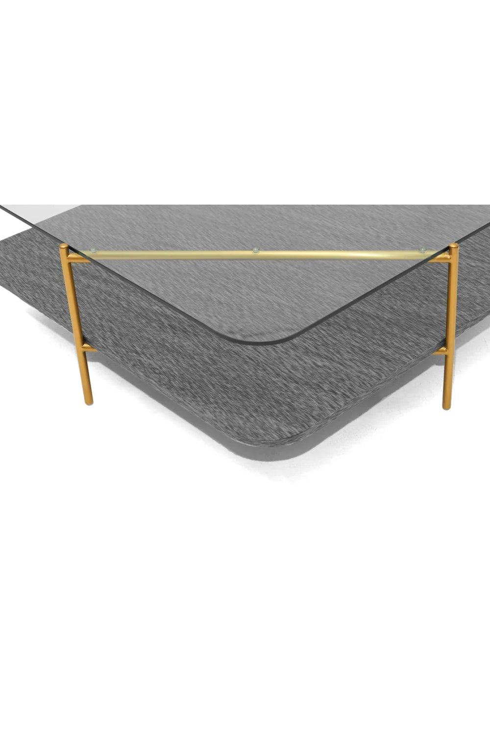 Luxury Gold Glass Coffee Table Modern Italian Style for Villa