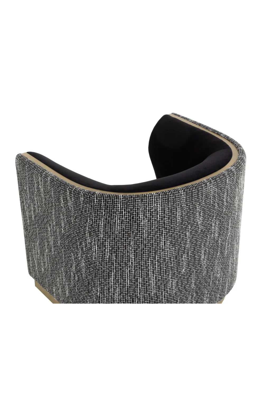 Luxury Gold Inlay Curved Lounge Chair Modern Italian Style for Villa