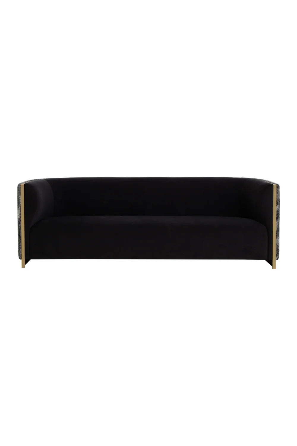 Luxury Gold Inlay Curved Sofa Modern Italian Style for Villa