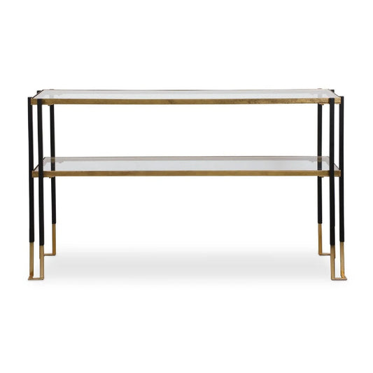 Luxury Gold Leaf Console Table Modern Italian Style for Villa