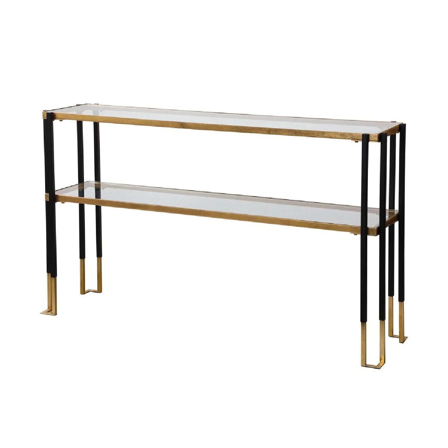 Luxury Gold Leaf Console Table Modern Italian Style for Villa