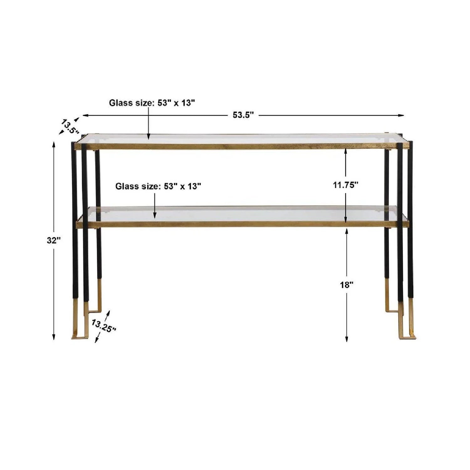 Luxury Gold Leaf Console Table Modern Italian Style for Villa