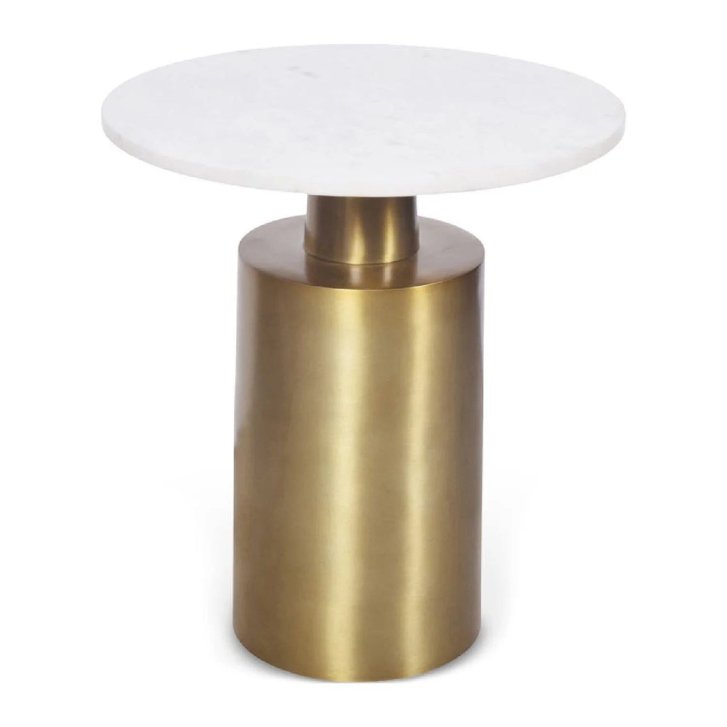Luxury Gold Marble Round Accent Table European Style for Villa