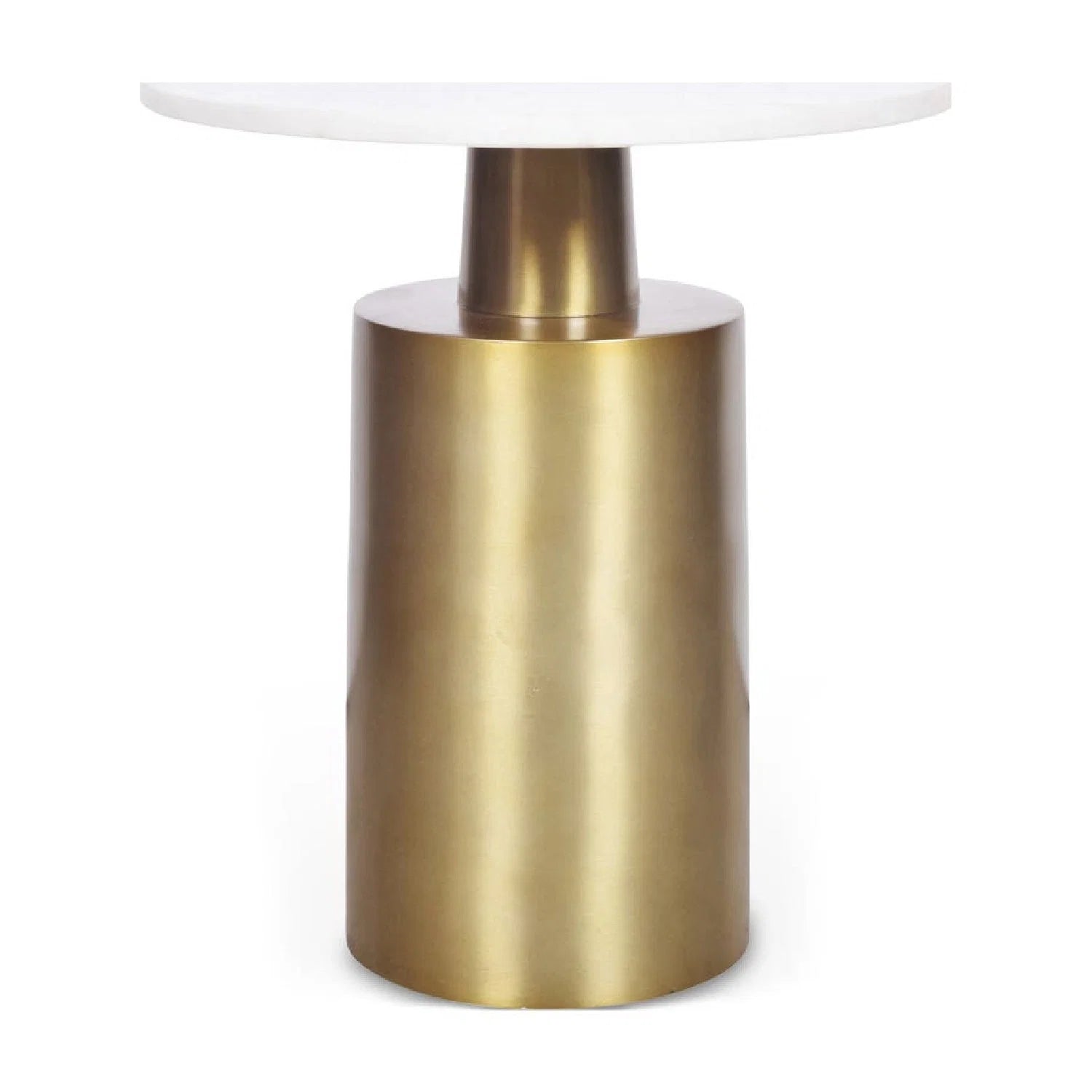 Luxury Gold Marble Round Accent Table European Style for Villa
