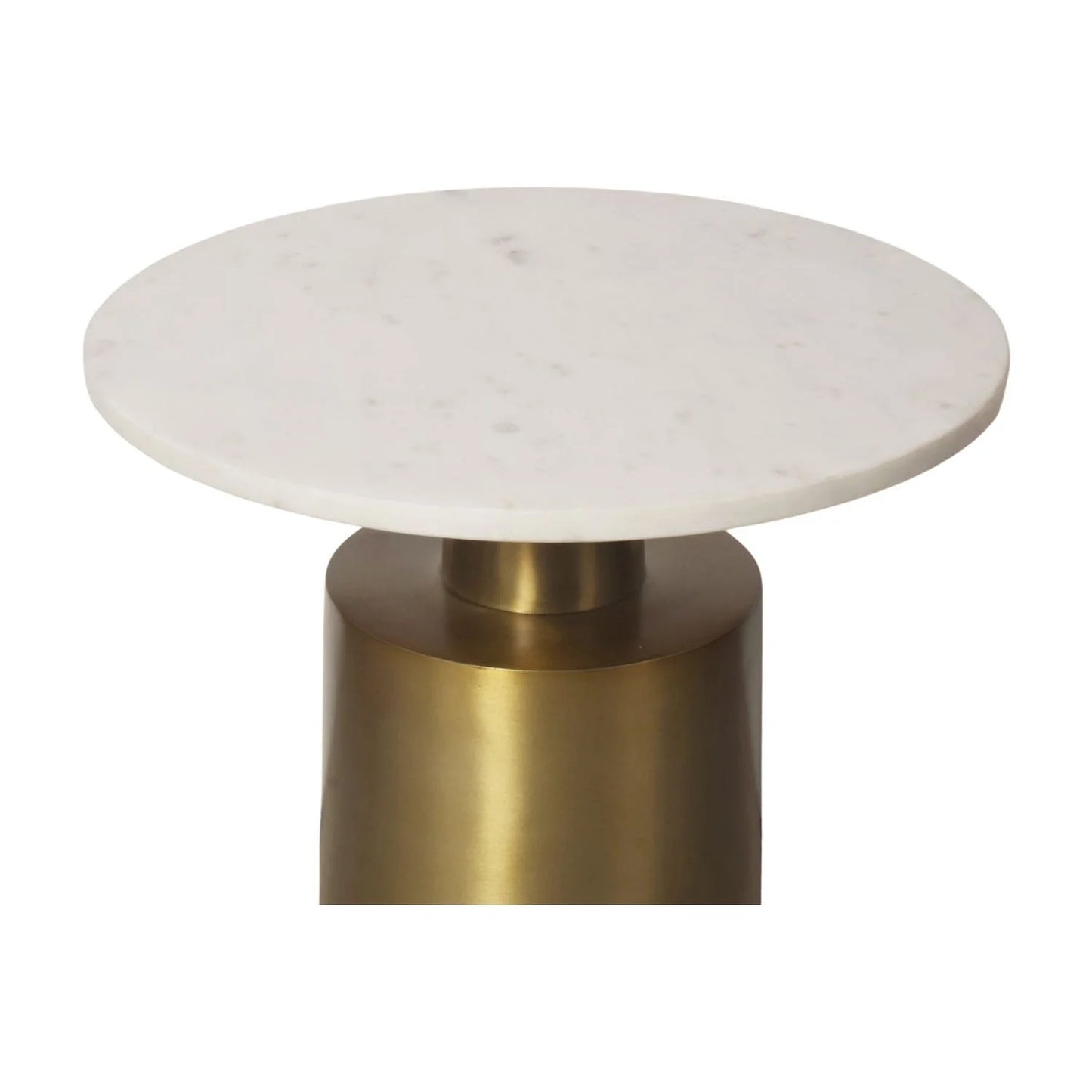 Luxury Gold Marble Round Accent Table European Style for Villa