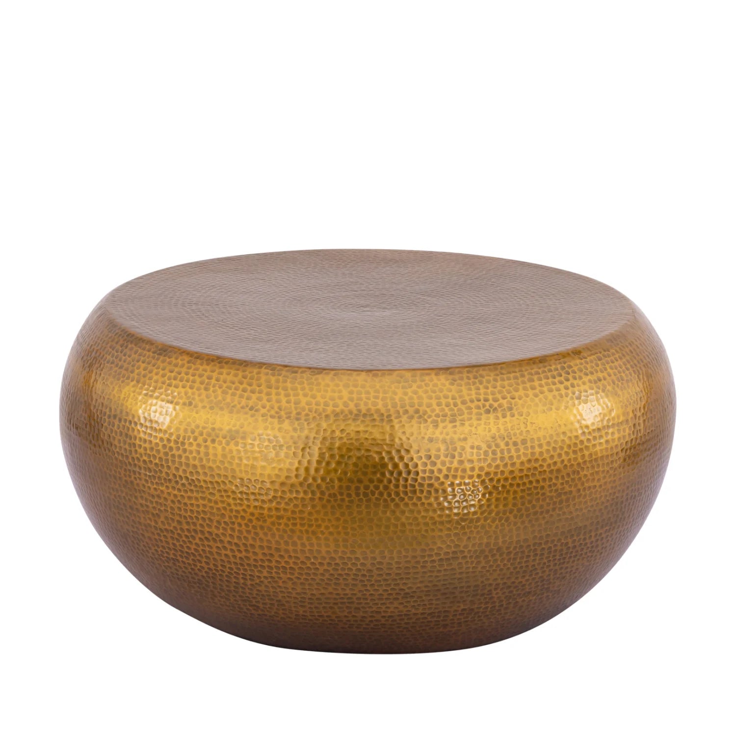 Luxury Gold Metallic Round Coffee Table Modern Italian Style for Villa