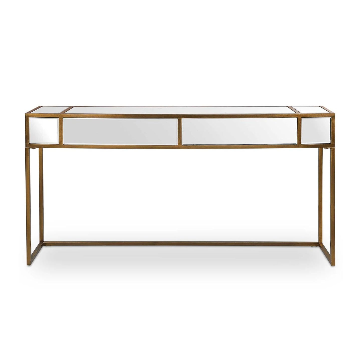 Luxury Gold Mirrored Console Table Modern Italian Style for Villa