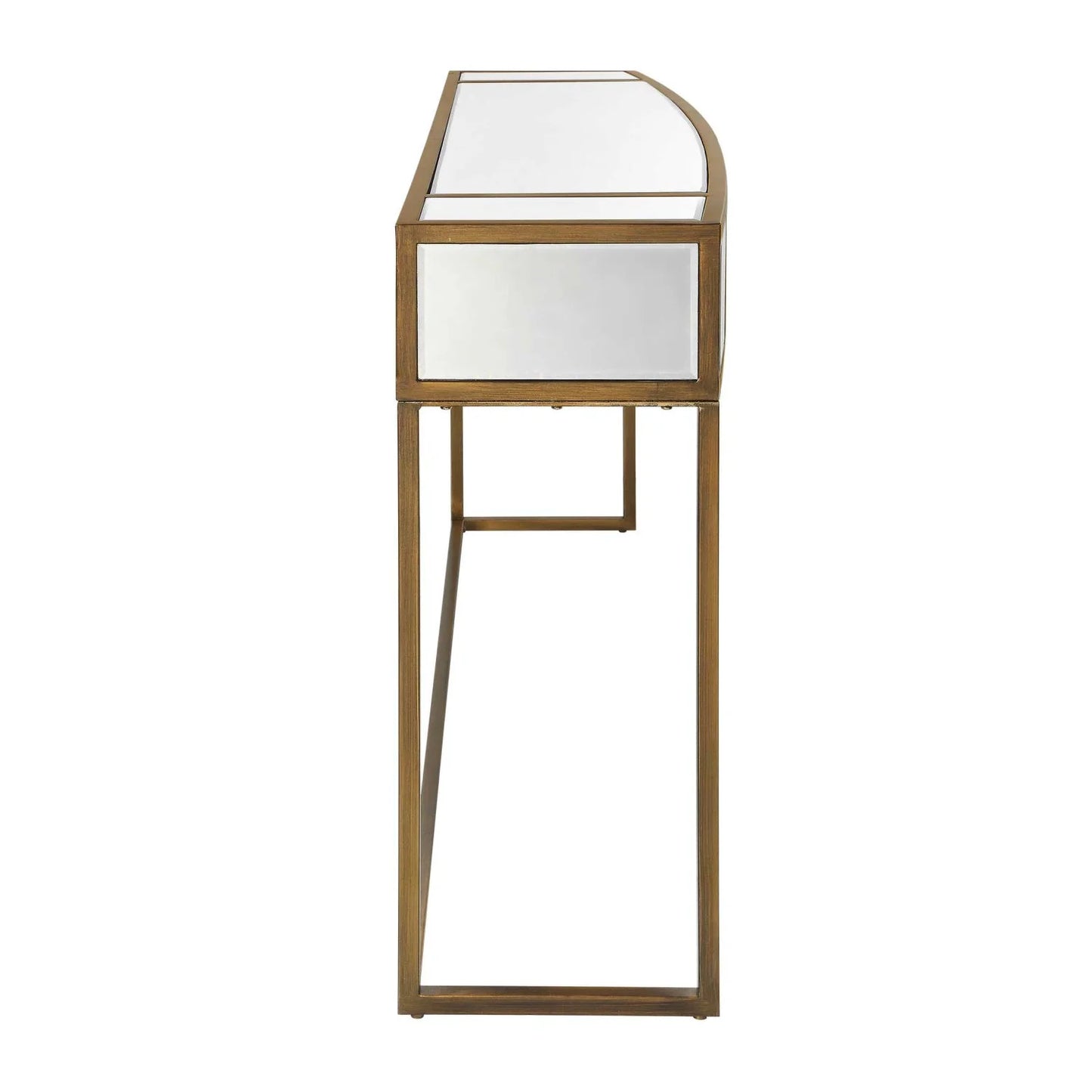 Luxury Gold Mirrored Console Table Modern Italian Style for Villa