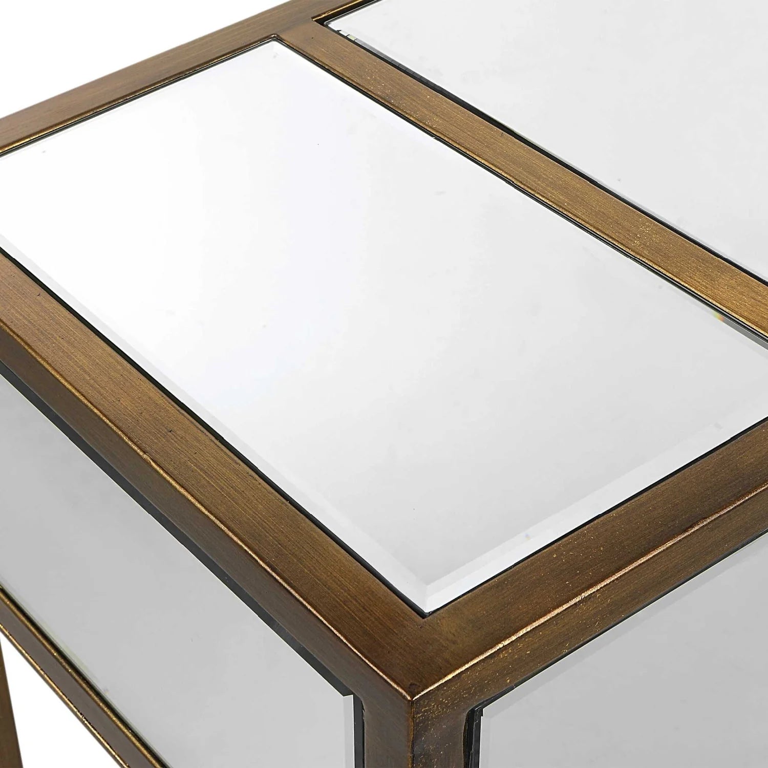 Luxury Gold Mirrored Console Table Modern Italian Style for Villa