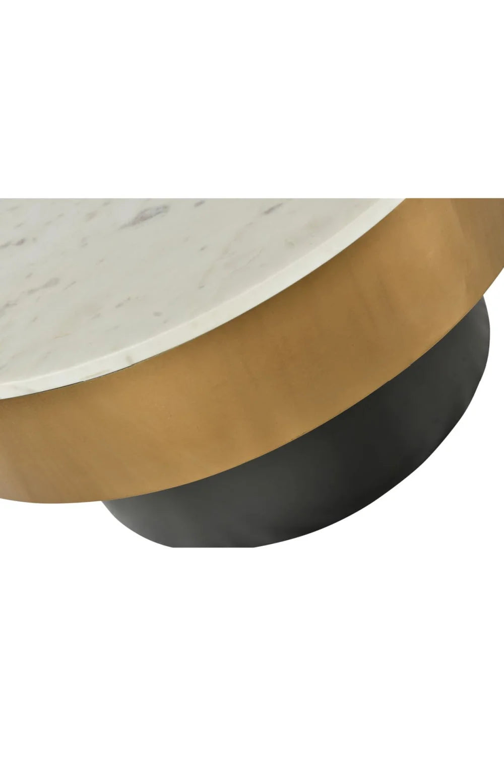 Luxury Gold Rimmed Marble Coffee Table Modern Italian Style for Villa