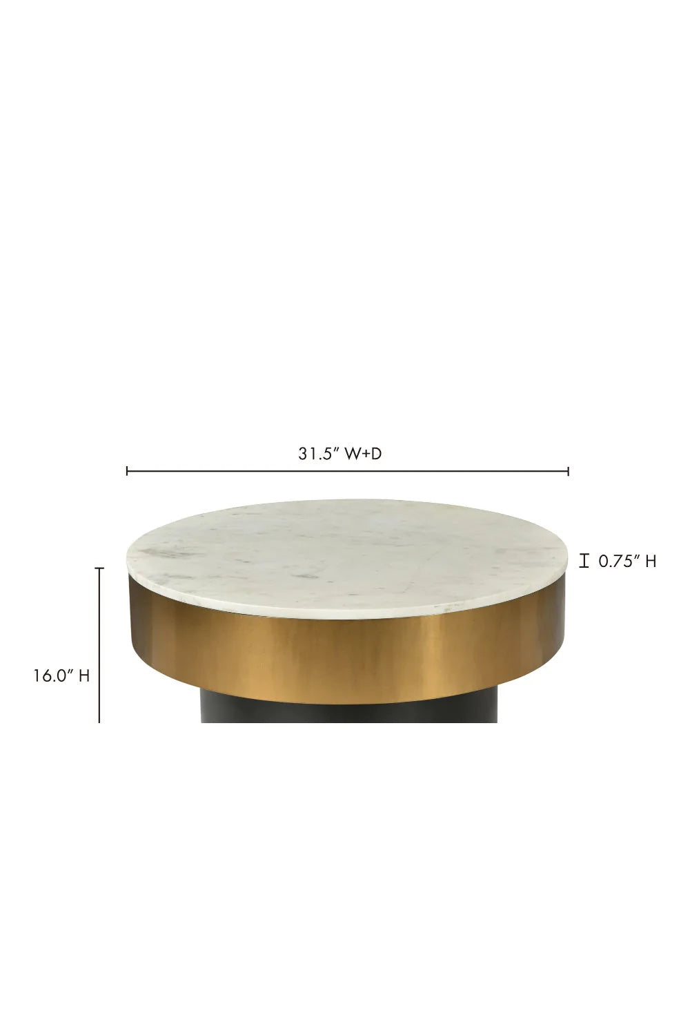 Luxury Gold Rimmed Marble Coffee Table Modern Italian Style for Villa