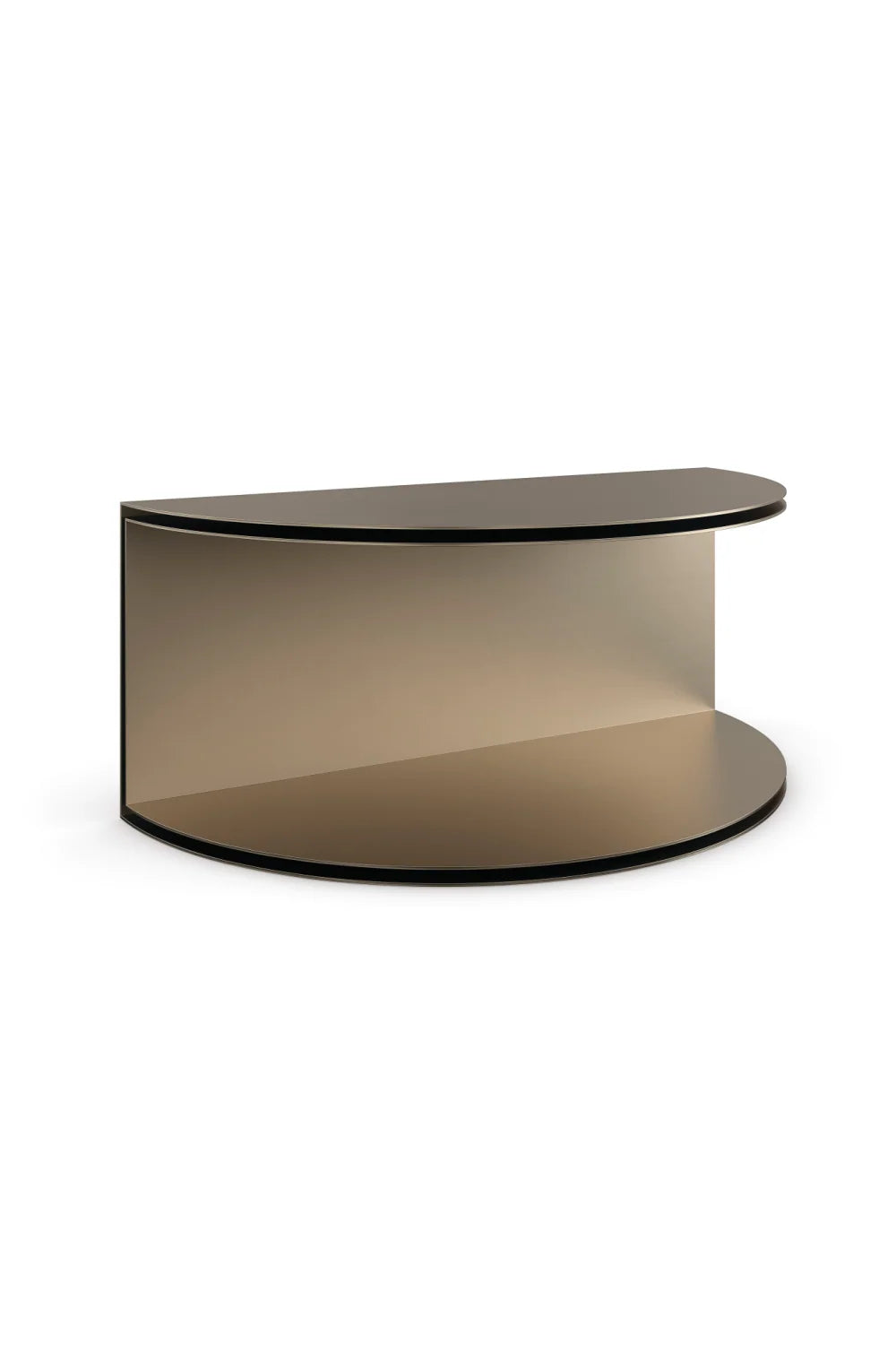 Luxury Gold Semi-Circle Coffee Table Modern Italian Style for Villa