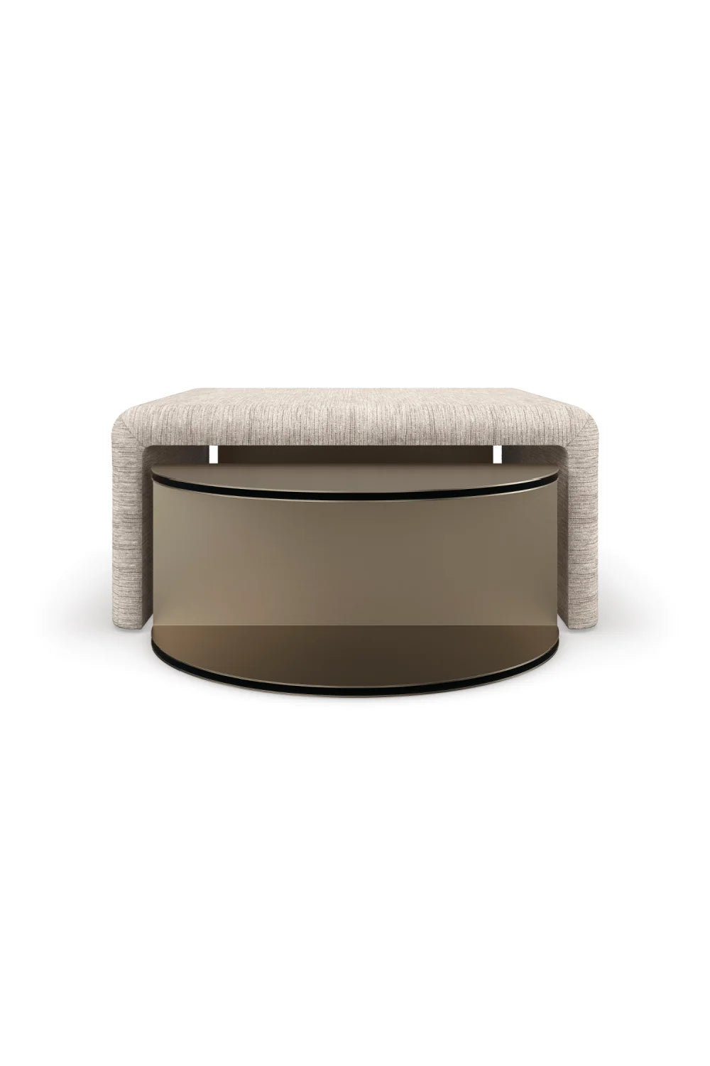 Luxury Gold Semi-Circle Coffee Table Modern Italian Style for Villa