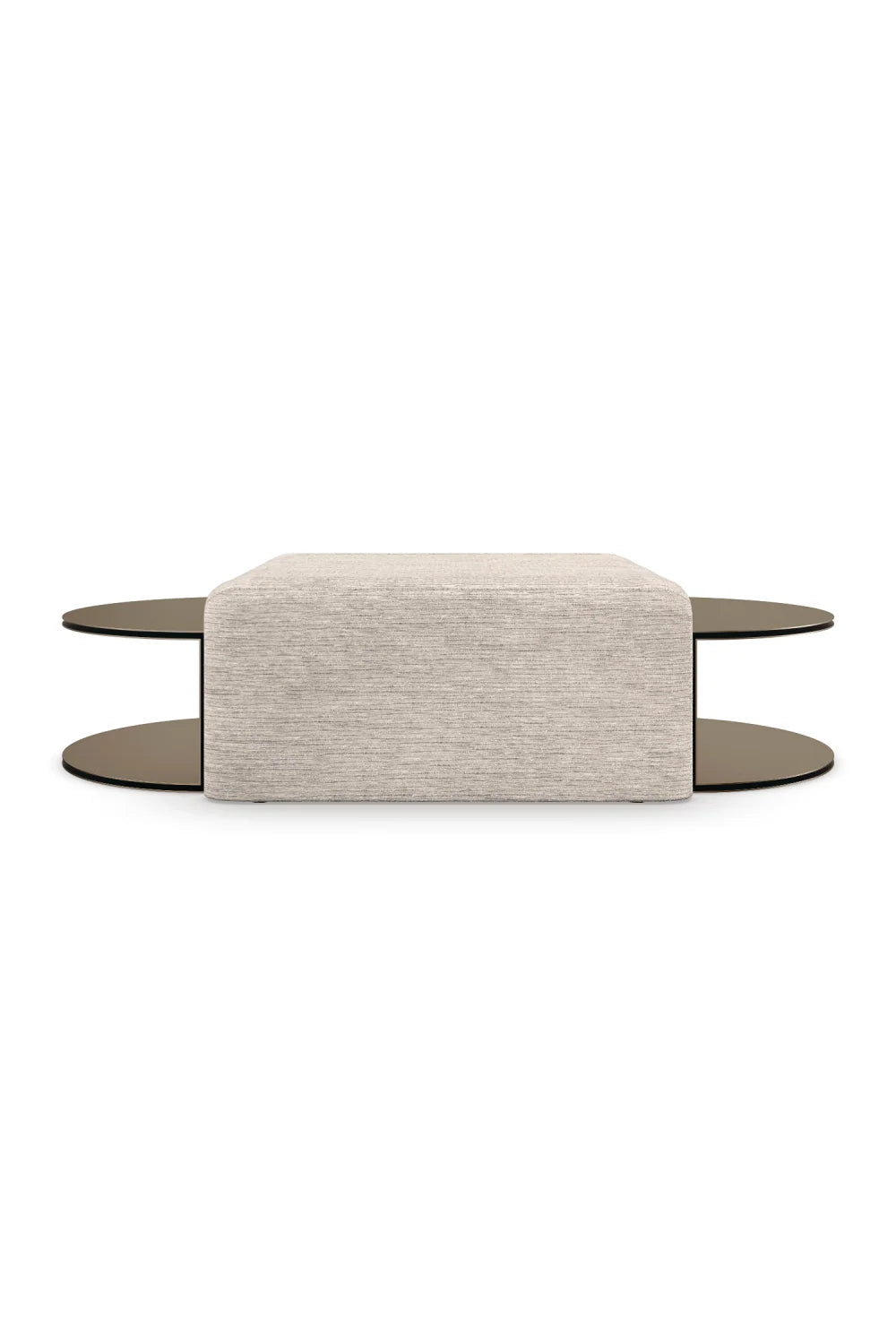 Luxury Gold Semi-Circle Coffee Table Modern Italian Style for Villa