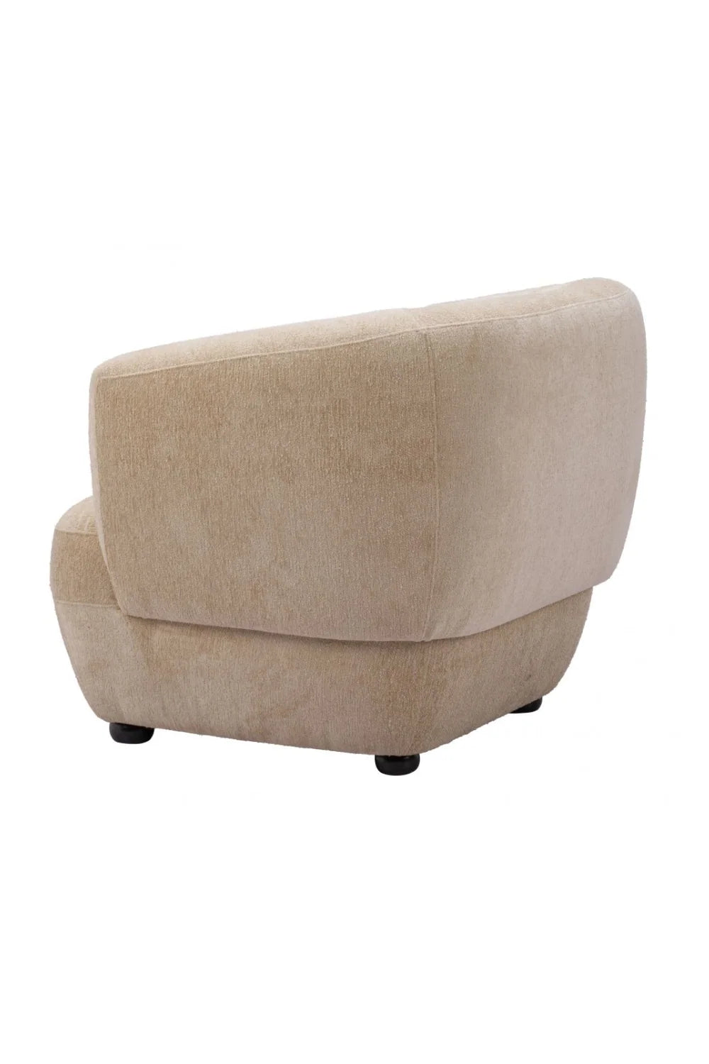 Luxury Golden Beige Barrel Accent Chair European Style for Villa