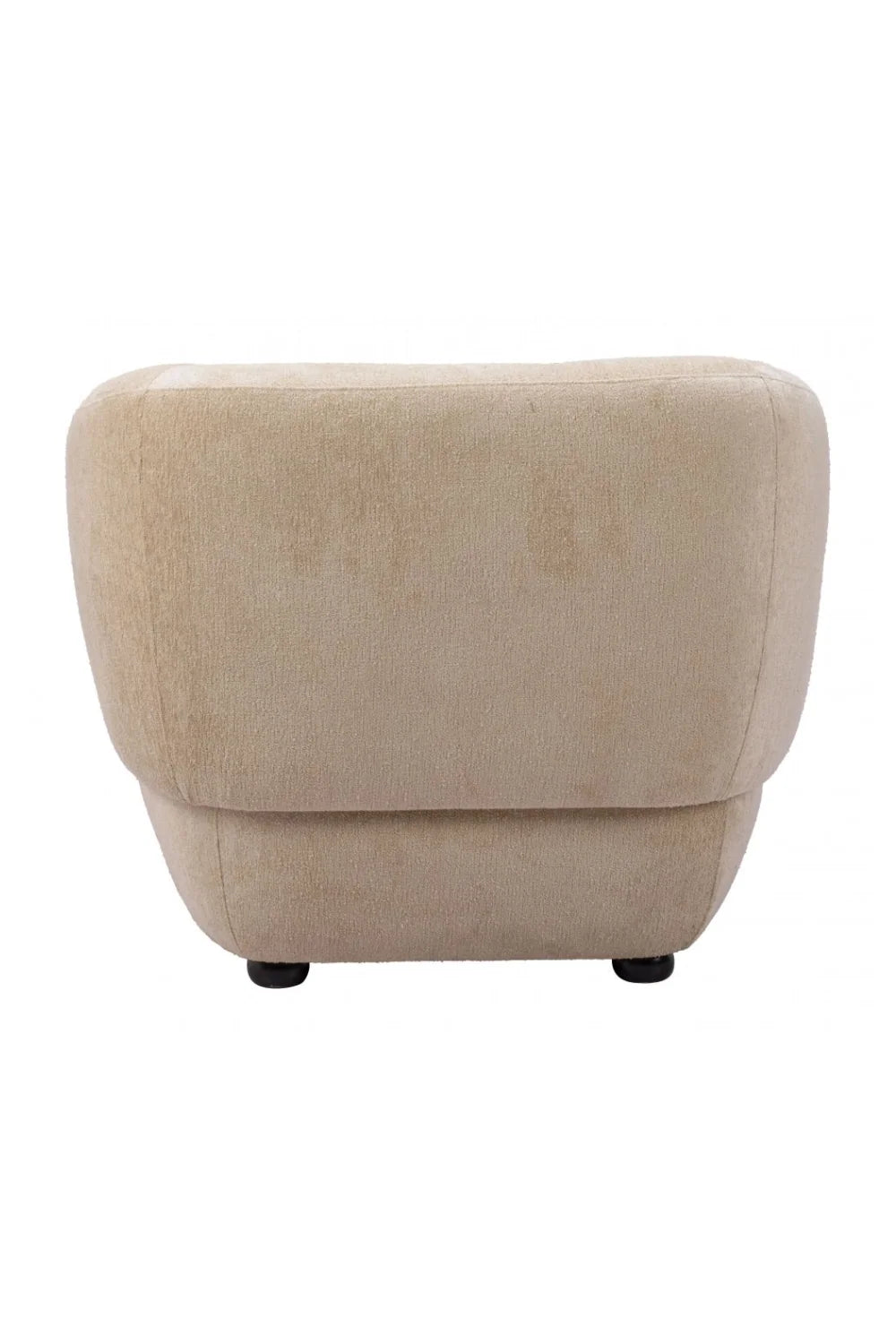 Luxury Golden Beige Barrel Accent Chair European Style for Villa